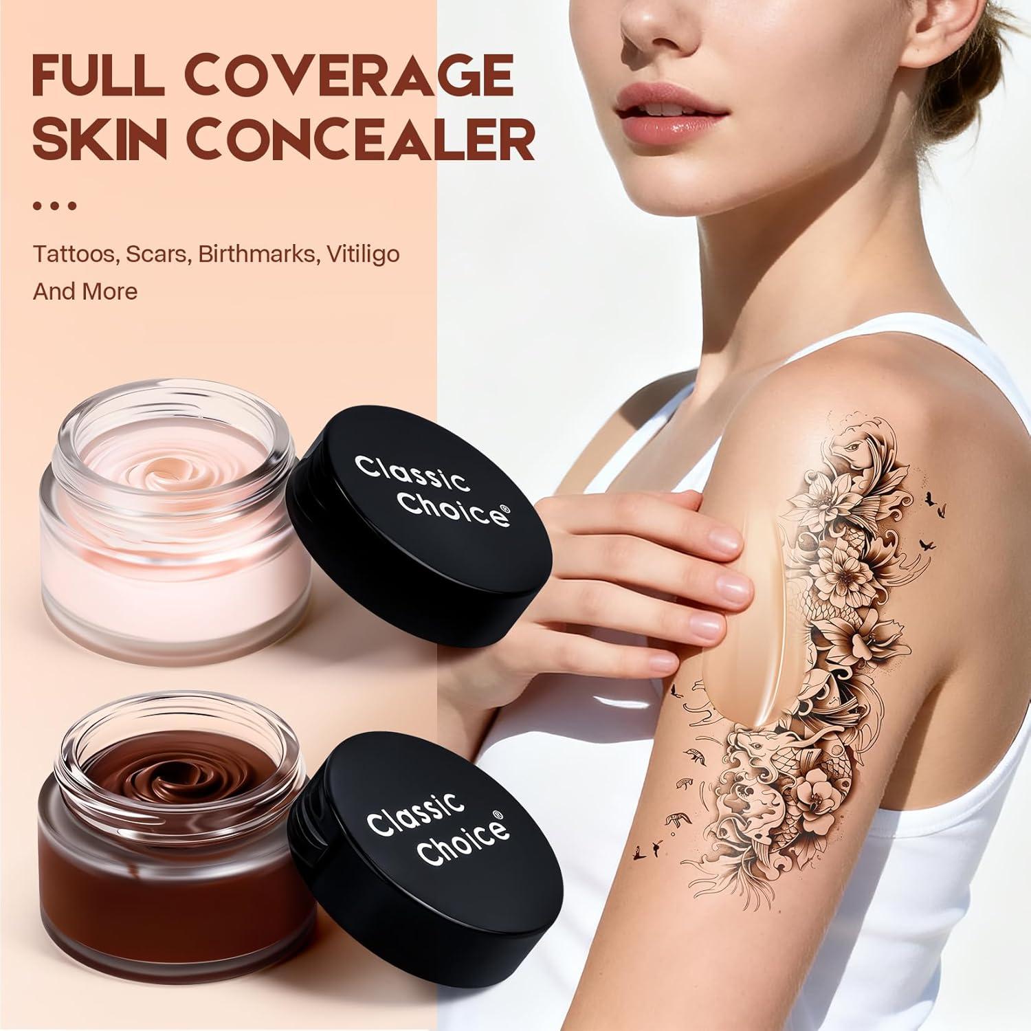 Kit Corrector de Tatuajes Shmian - 2 Tonos Impermeable 60g