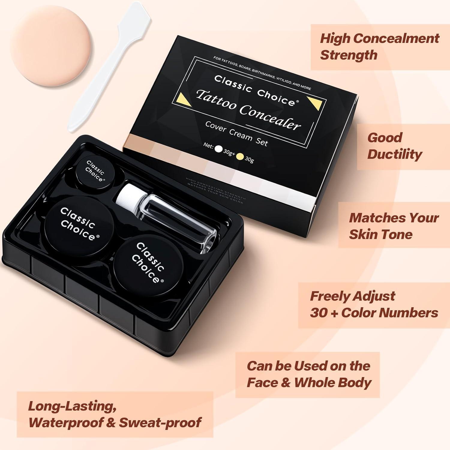 Kit Corrector de Tatuajes Shmian - 2 Tonos Impermeable 60g