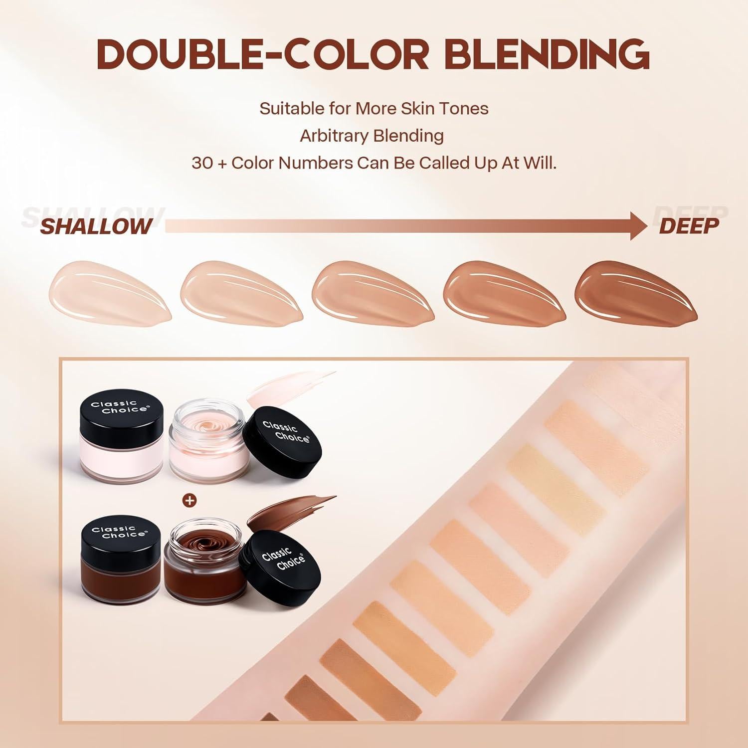 Kit Corrector de Tatuajes Shmian - 2 Tonos Impermeable 60g