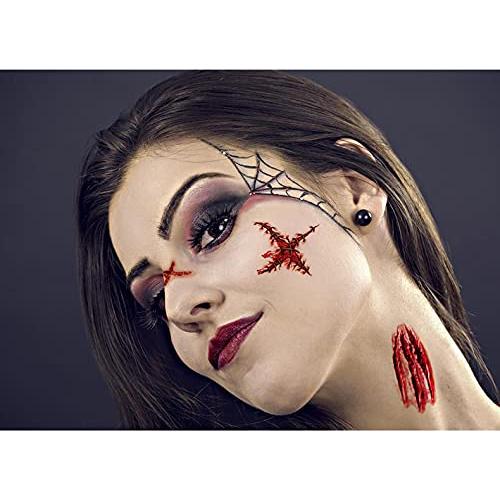 Kit de Tatuajes Temporales de Halloween Zombie RenYi - 10 Hojas 3D