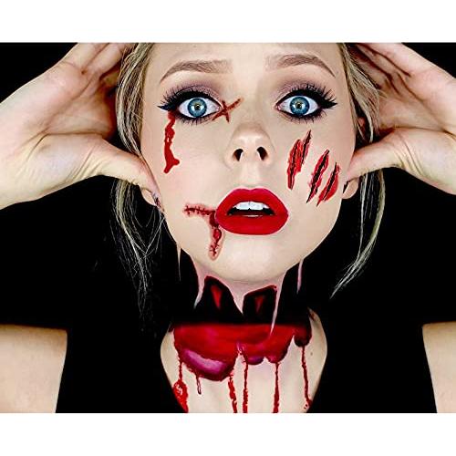 Kit de Tatuajes Temporales de Halloween Zombie RenYi - 10 Hojas 3D