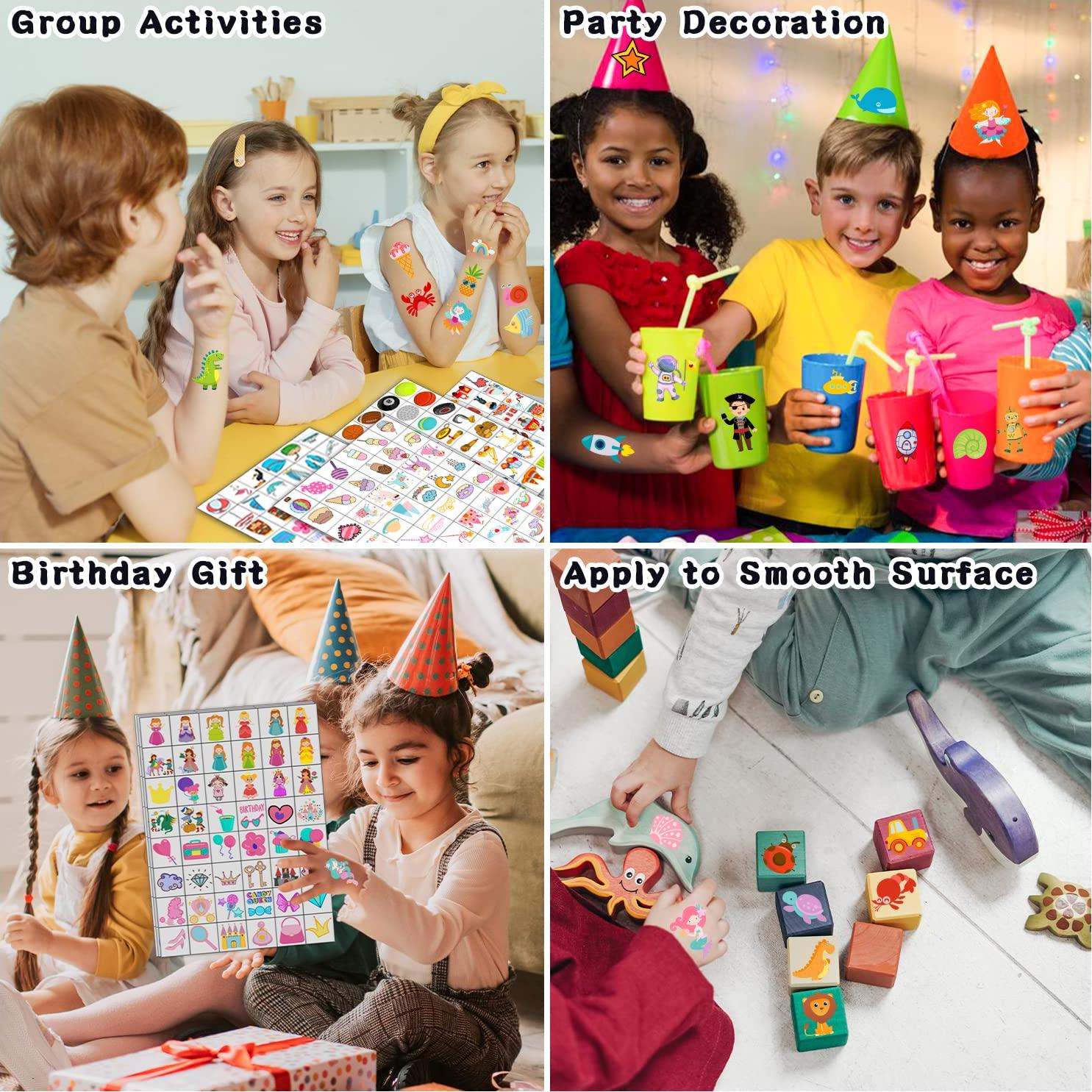 960 Tatuajes Temporales Partywind para Niños - 20 Hojas