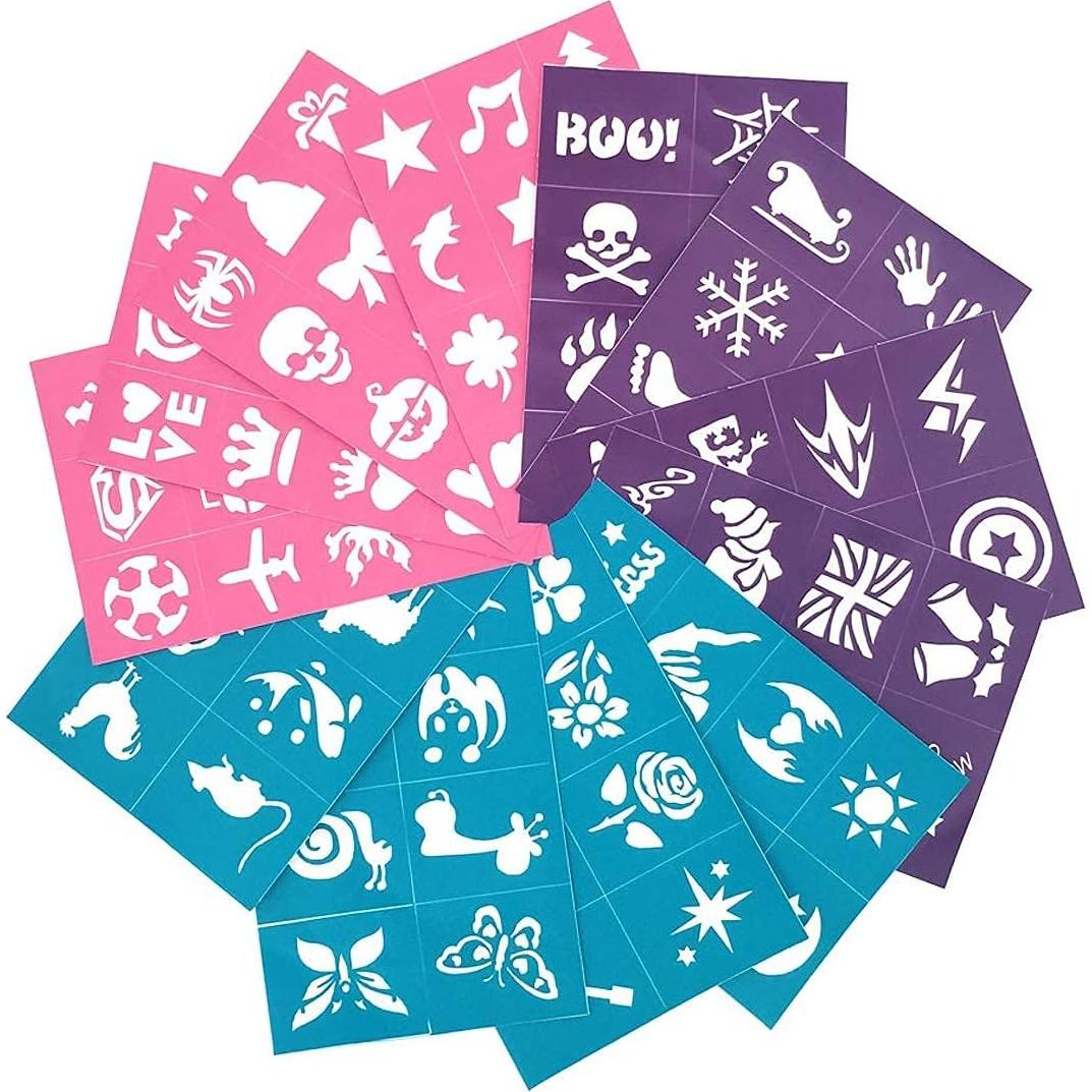 Kit de Plantillas de Pintura Facial Lystin - 200 Piezas Reutilizables