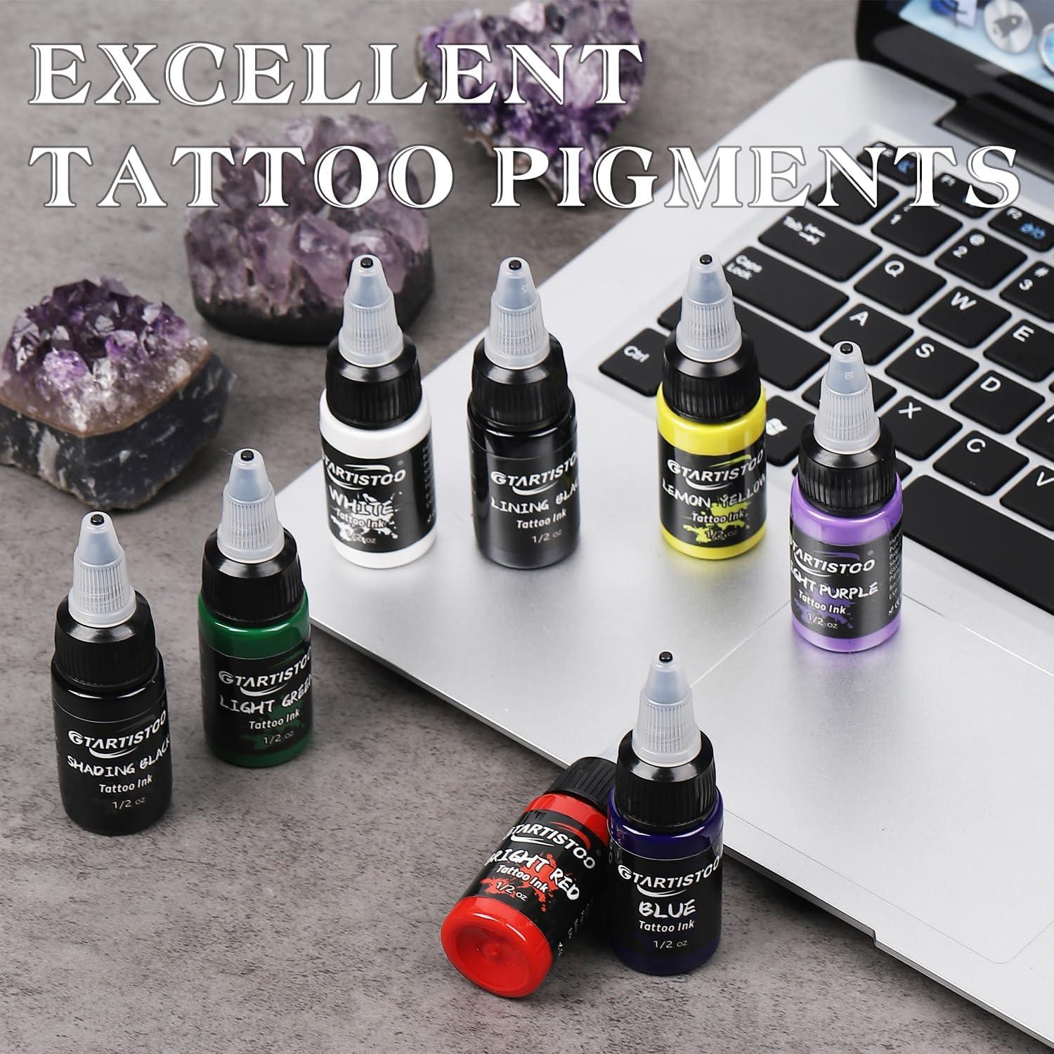 Set de Tinta para Tatuajes GTARTISTOO 8 Colores 15ml