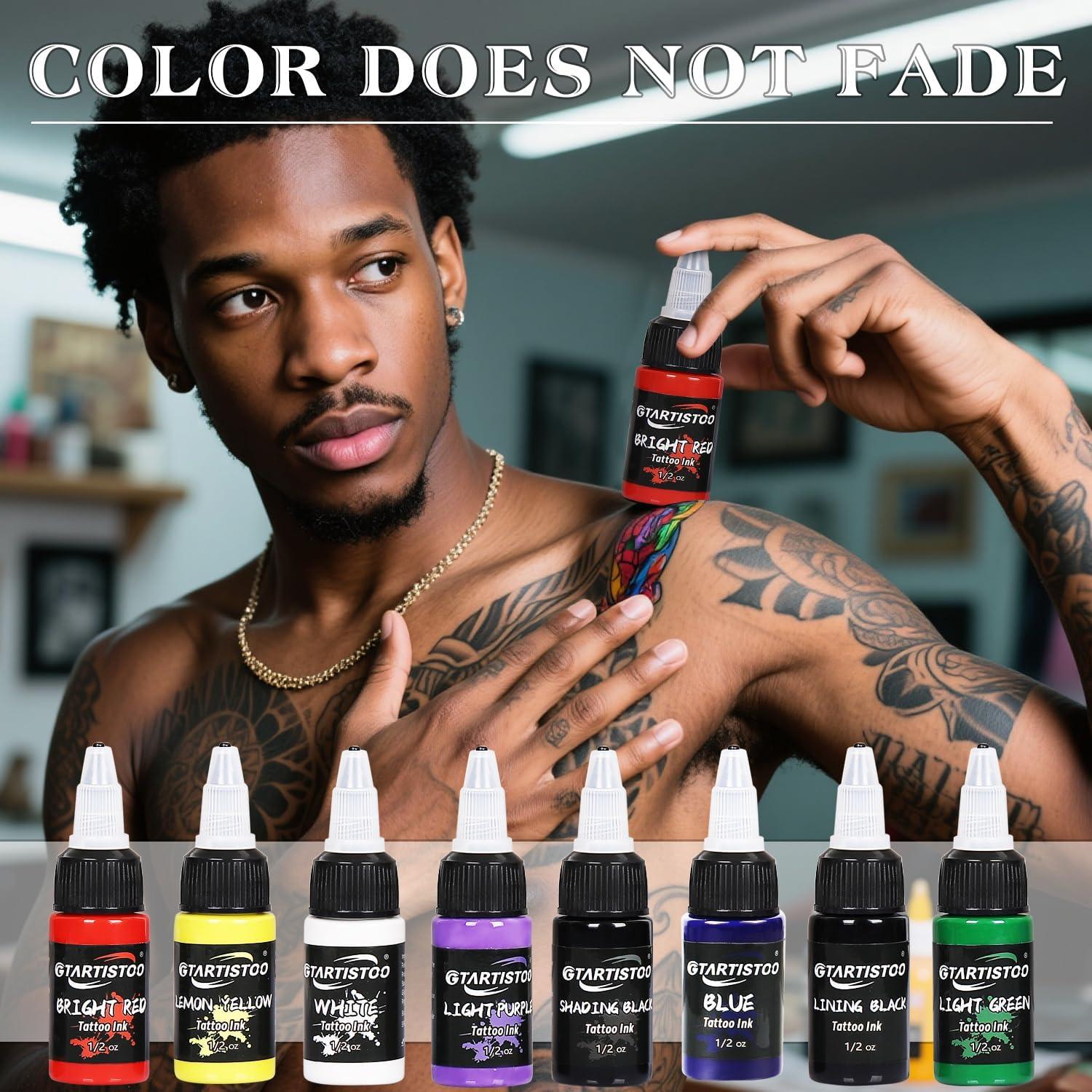 Set de Tinta para Tatuajes GTARTISTOO 8 Colores 15ml