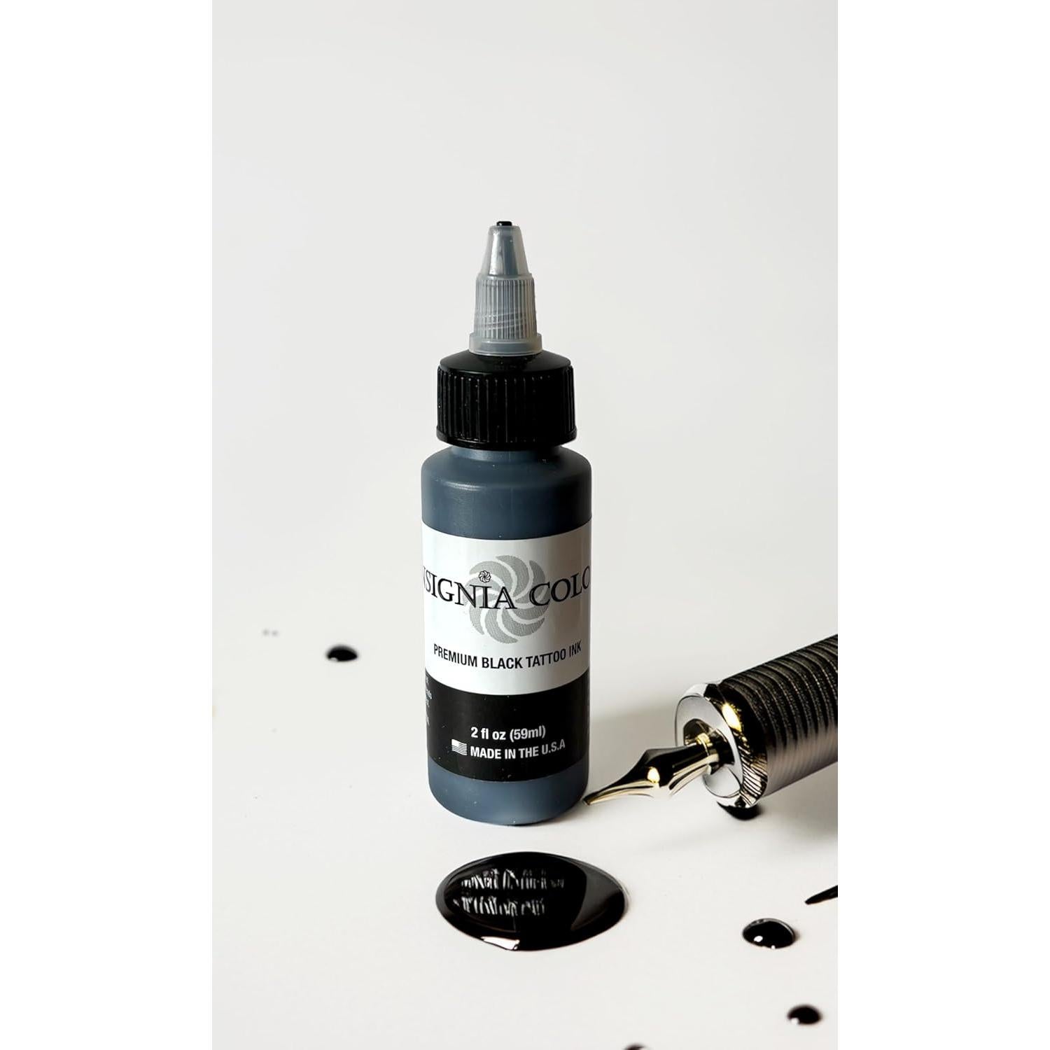 Tinta de Tatuaje Negra Premium Insignia Color 59.15 ml Vegana