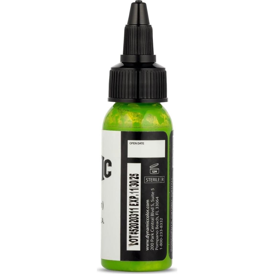 Tinta para Tatuajes Verde Lima Dynamic Color 30 ml Vegana