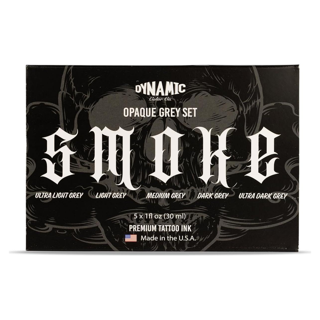 Conjunto de Tinta para Tatuajes Gris Dynamic Color Co - 5 Tonos 30 ml