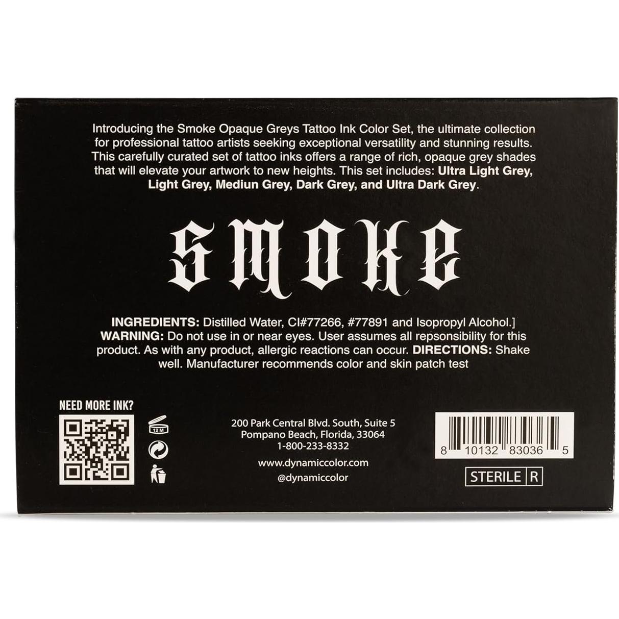 Conjunto de Tinta para Tatuajes Gris Dynamic Color Co - 5 Tonos 30 ml