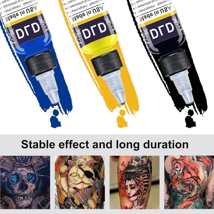 Set de Tinta Profesional BAODELI 25 Colores 15 ml para Tatuajes