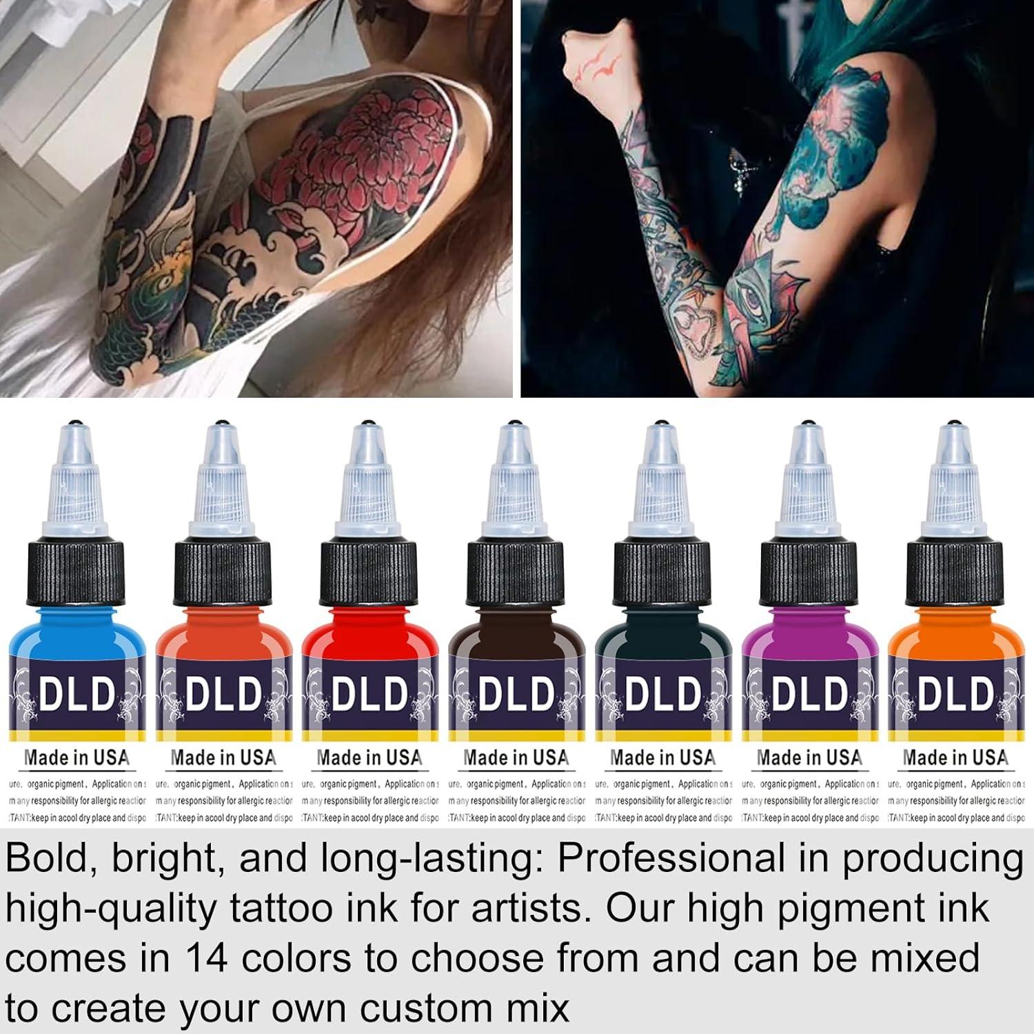 Set de Tinta Profesional BAODELI 25 Colores 15 ml para Tatuajes