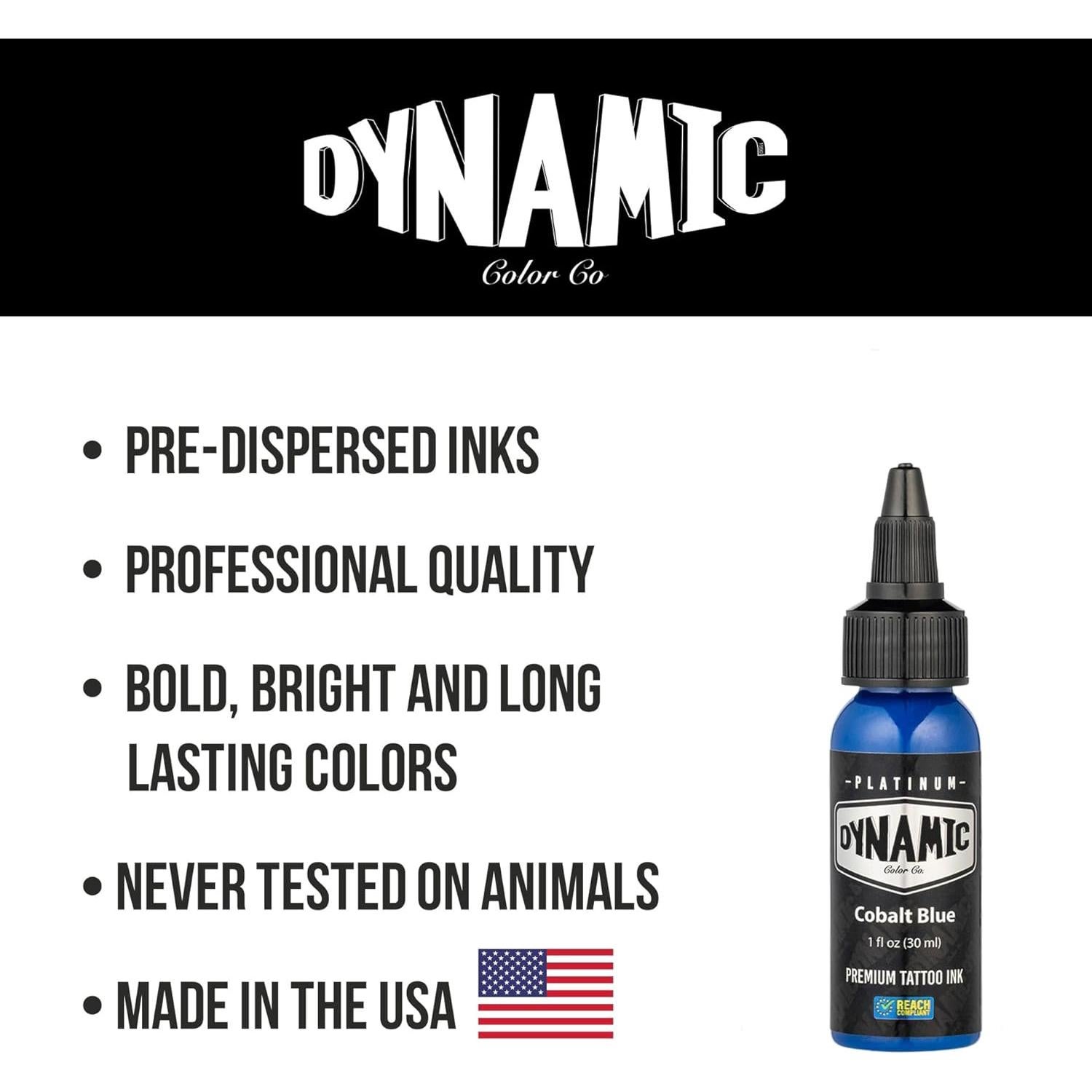 Tinta para Tatuajes Dynamic Color Co Azul Cobalto 30 ml
