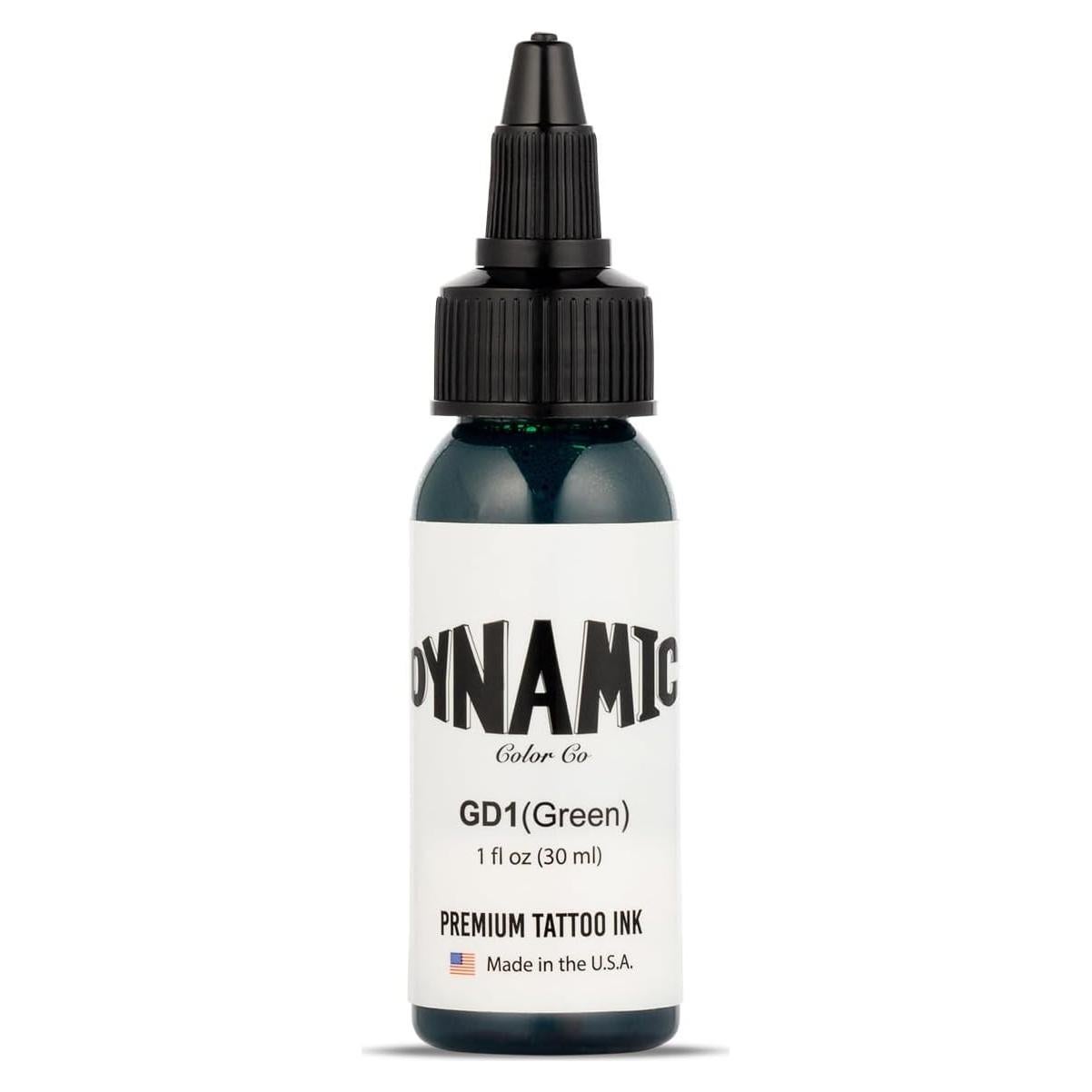 Tinta para Tatuajes Verde Dynamic Color Co 29.57 ml Esterilizada