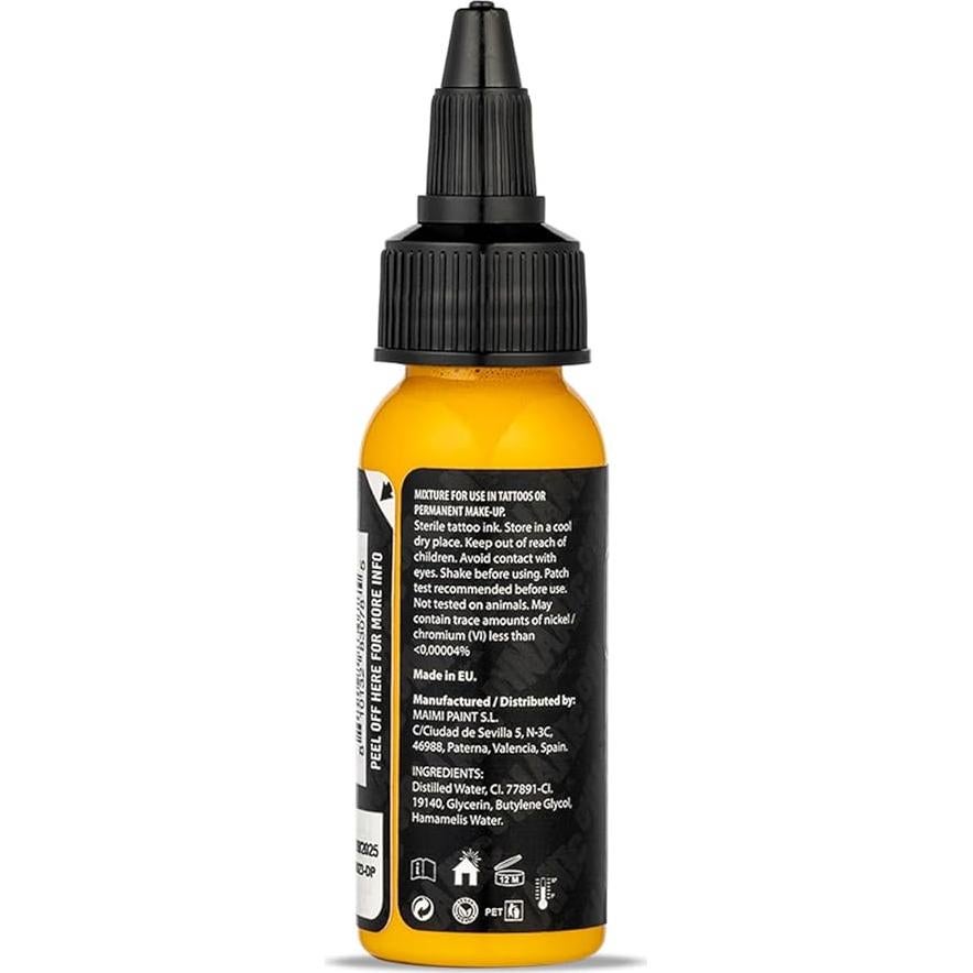 Tinta para Tatuajes Amarilla Mostaza Dynamic Color 30 ml
