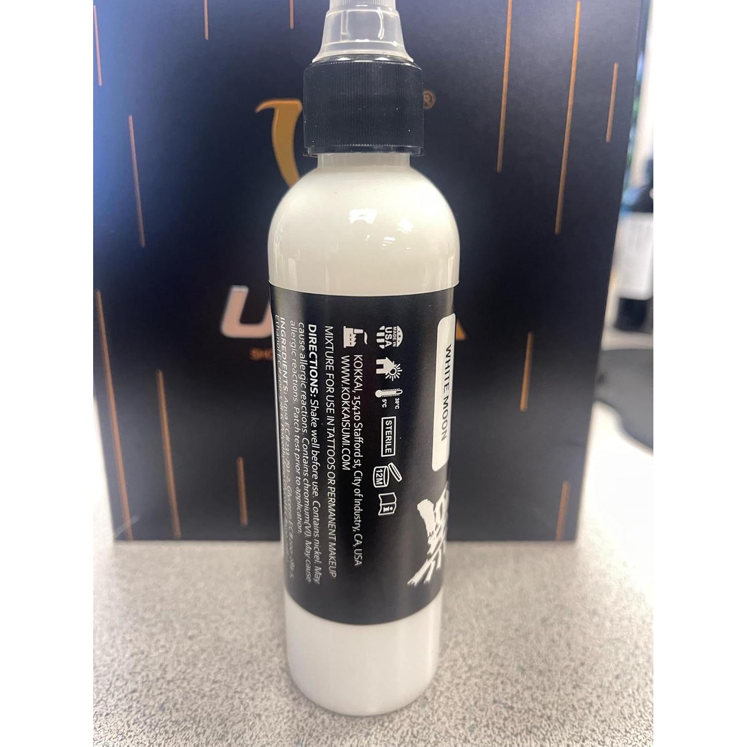 Tinta para Tatuajes Kokkai Sumi Luna Blanca 14.79 ml Libre de Acrílicos