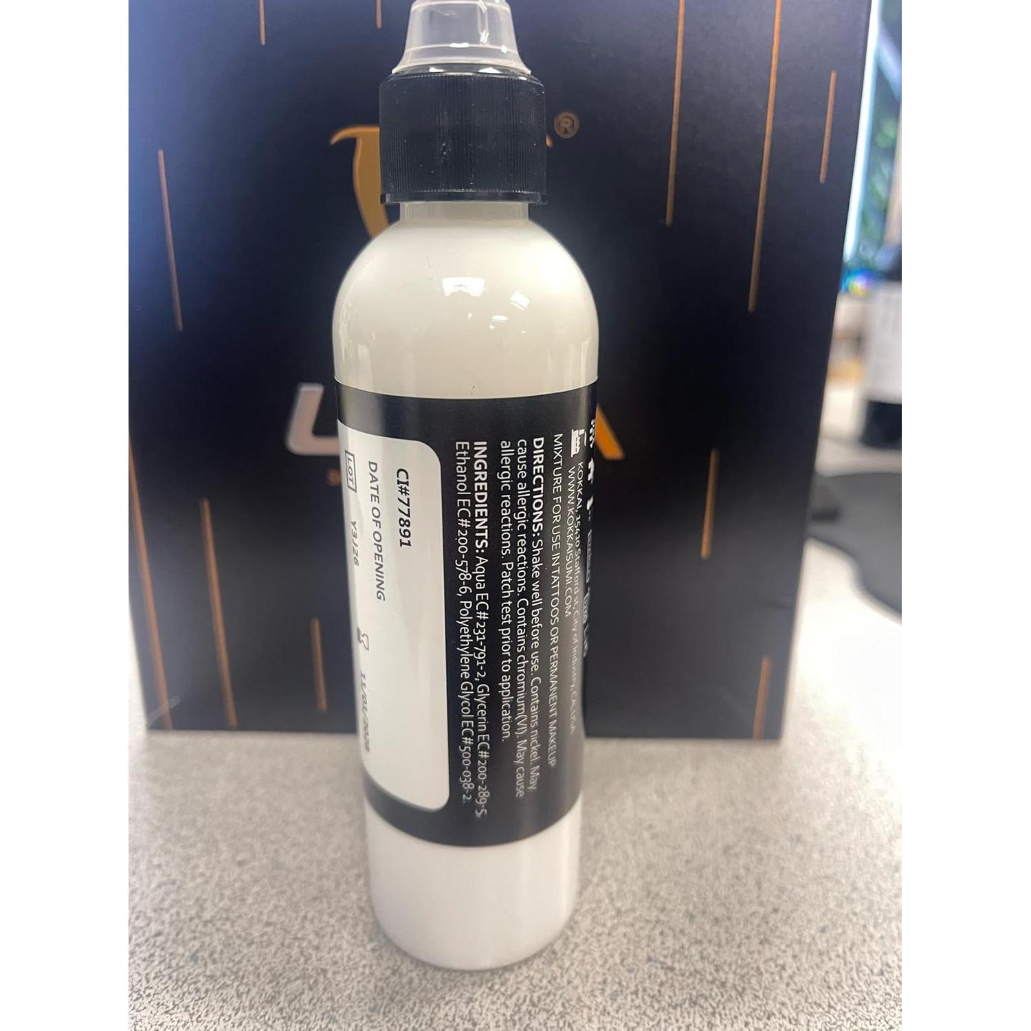 Tinta para Tatuajes Kokkai Sumi Luna Blanca 14.79 ml Libre de Acrílicos