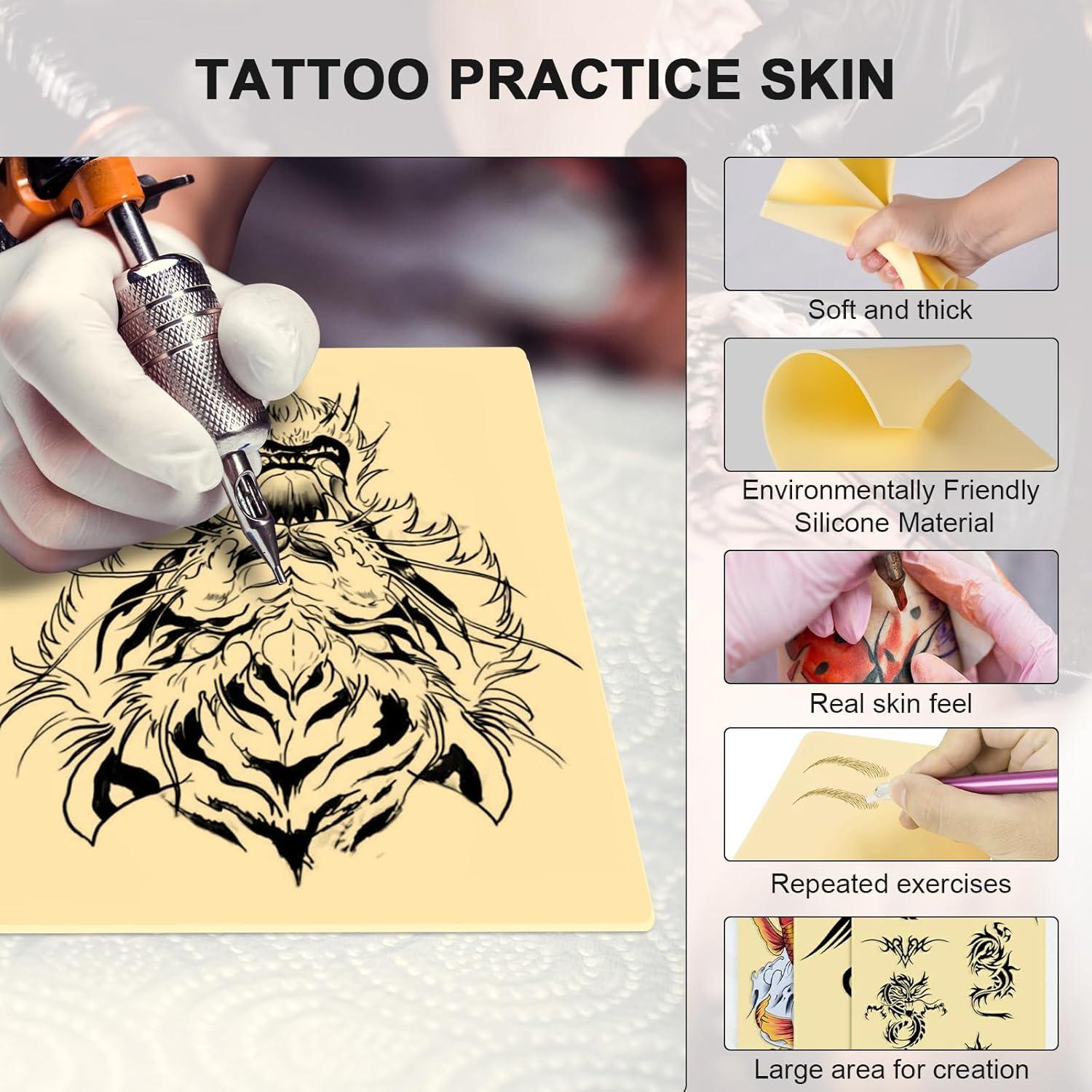 Kit de Práctica de Tatuaje FTOYIN 31 Piezas Piel y Papel