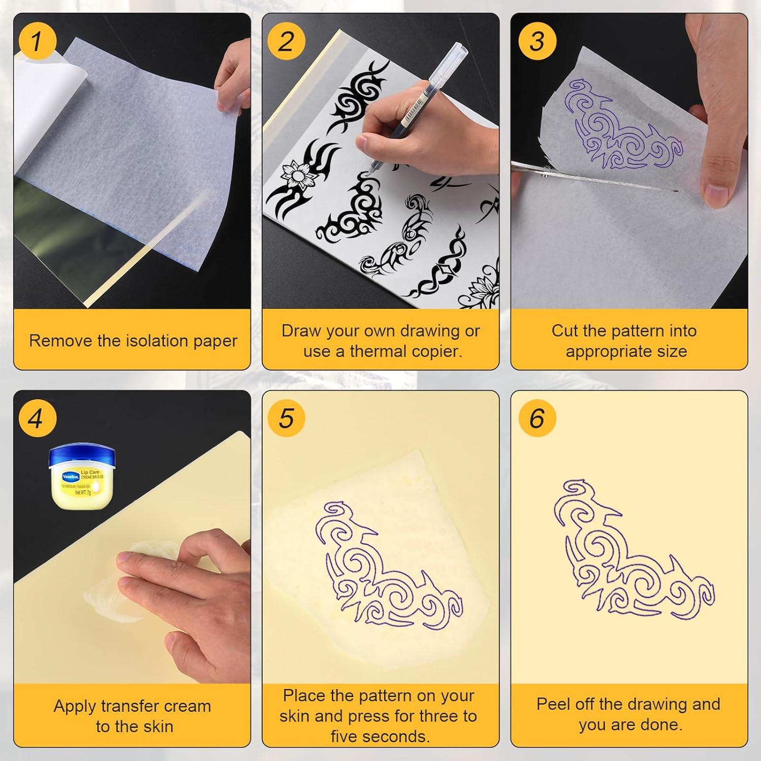 Kit de Práctica de Tatuaje FTOYIN 31 Piezas Piel y Papel