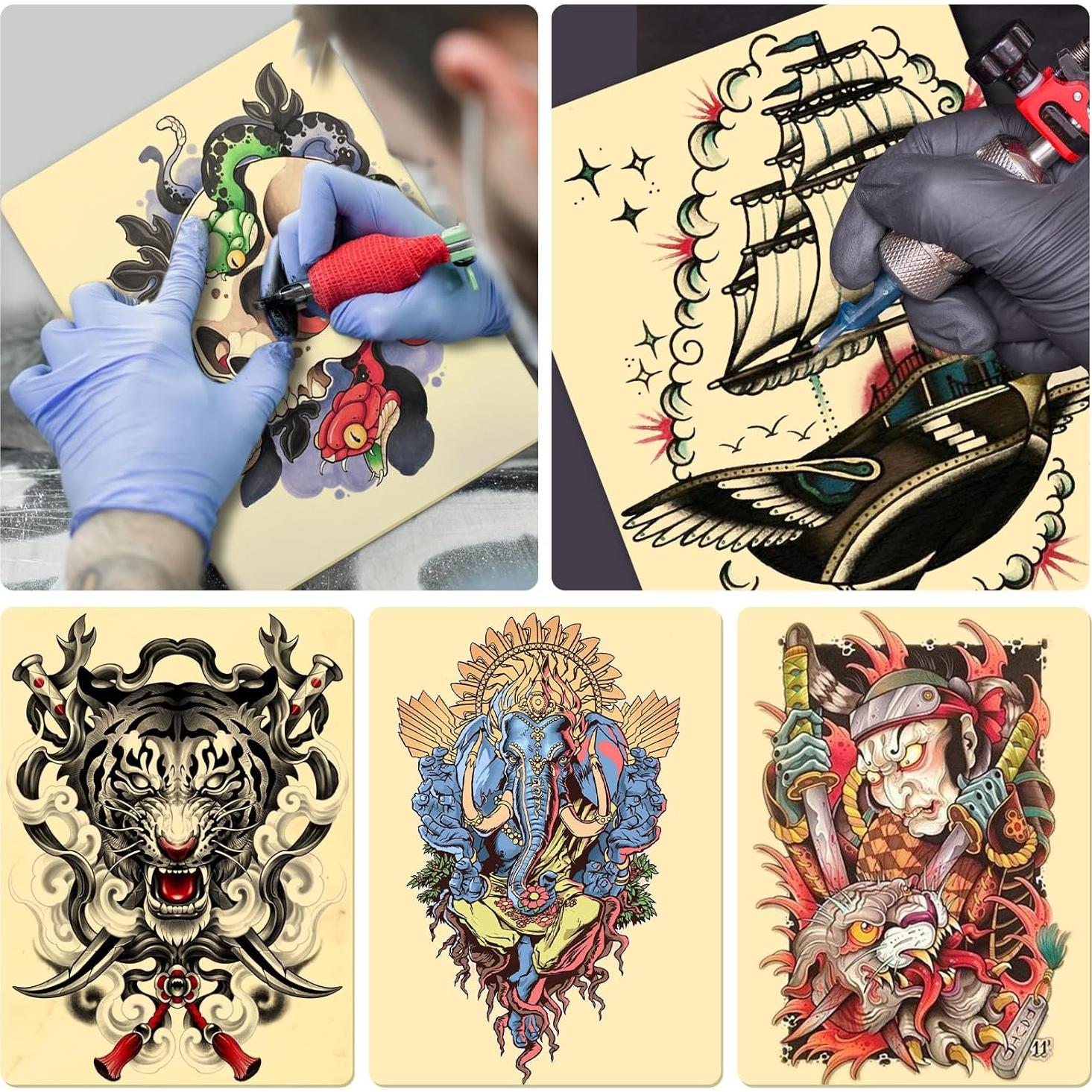 Kit de Práctica de Tatuaje FTOYIN 31 Piezas Piel y Papel