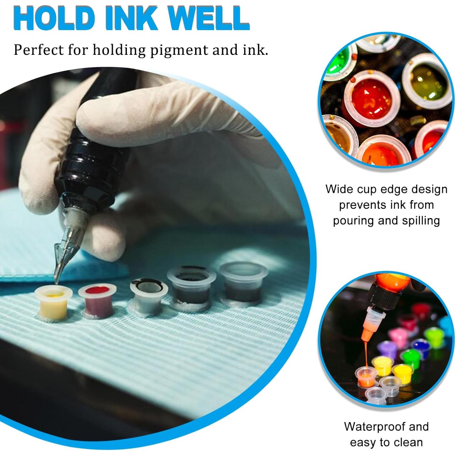 Kit de Tapas de Tinta de Tatuaje Emalla - 300 Piezas Mixtas