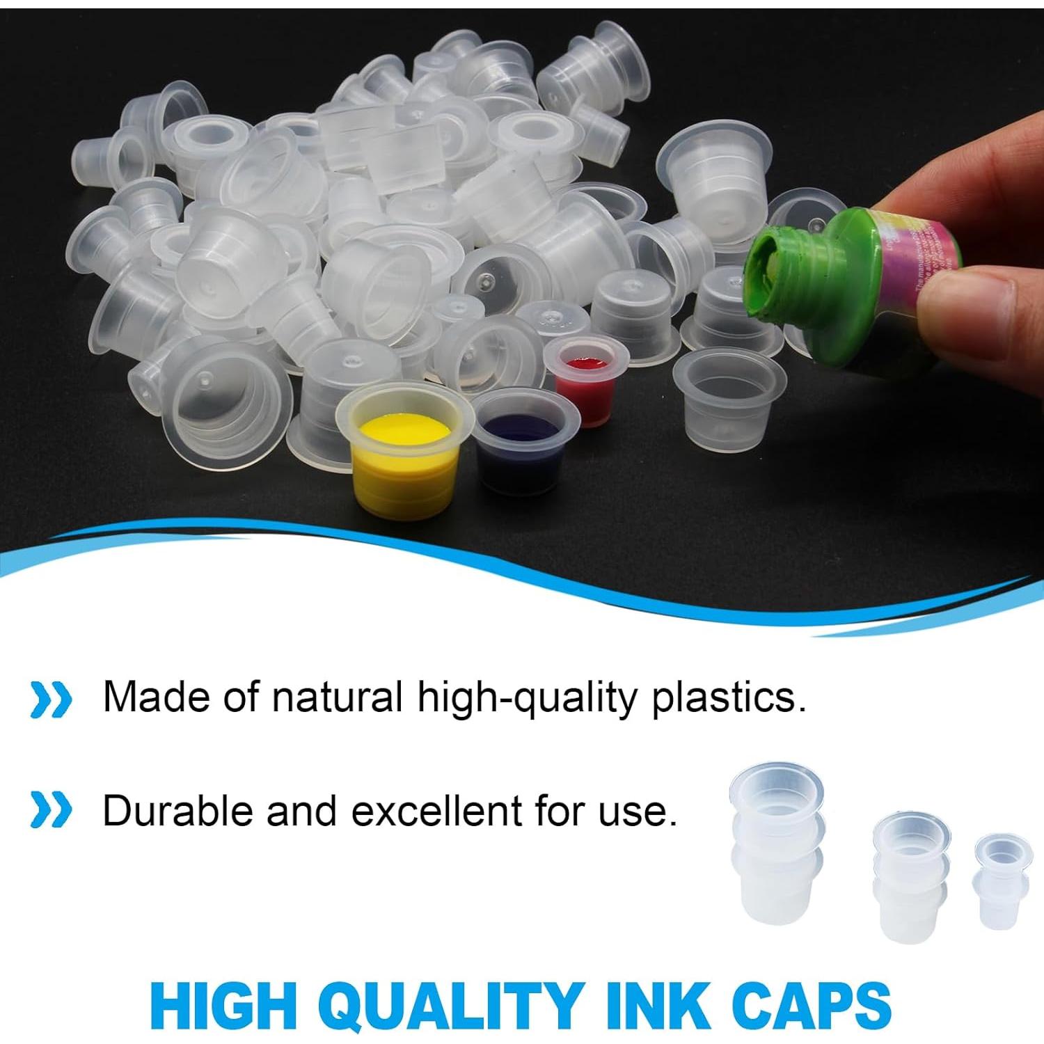 Kit de Tapas de Tinta de Tatuaje Emalla - 300 Piezas Mixtas