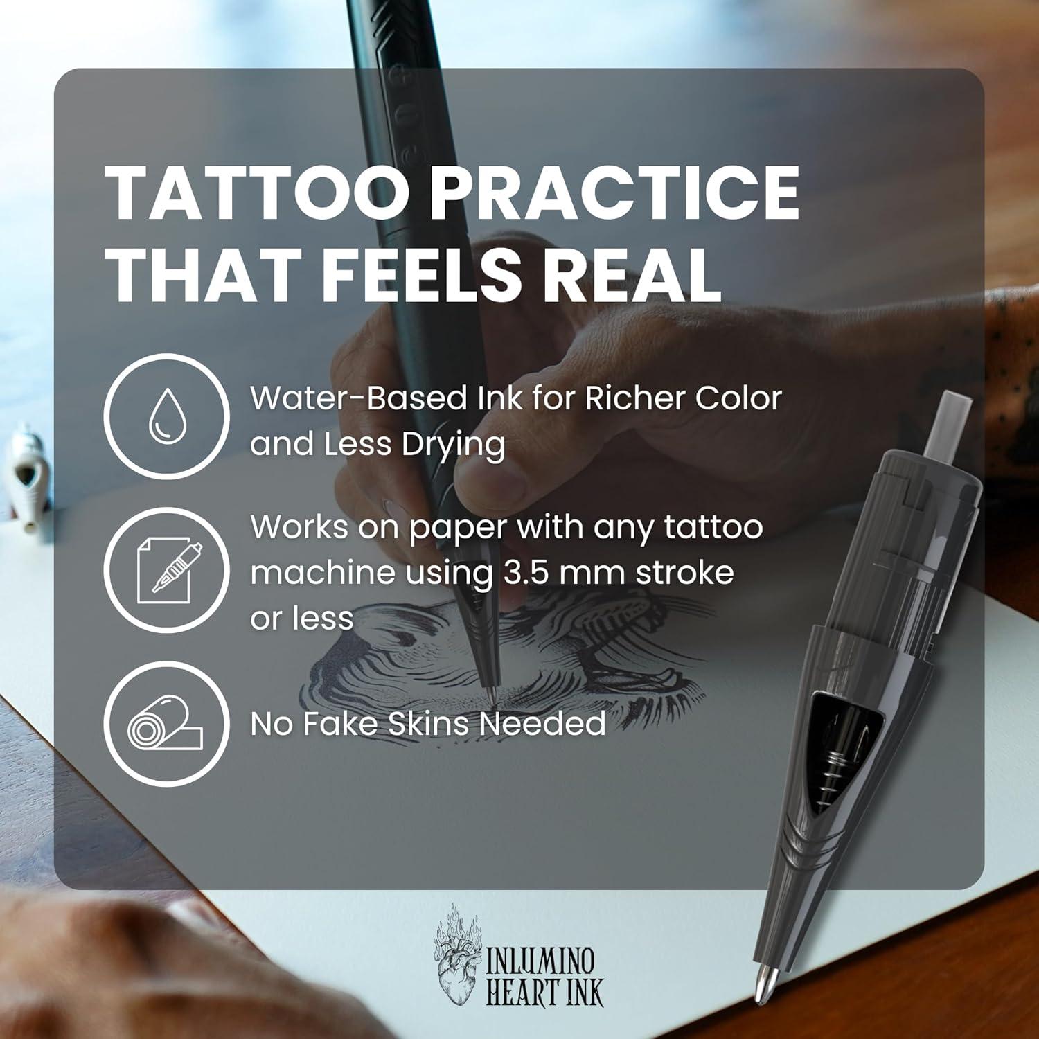 Cartuchos de bolígrafo Inlumino Heart Ink - Tinta negra - 6 unidades