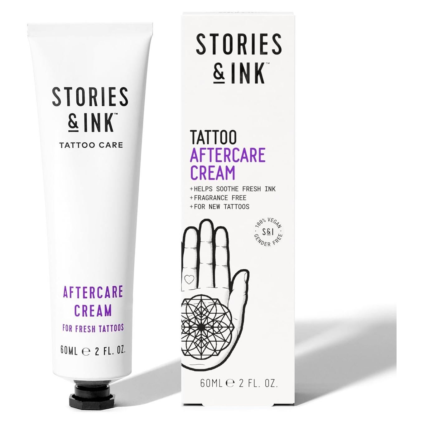 Crema de Cuidado Posterior para Tatuajes Stories & Ink 60 mL