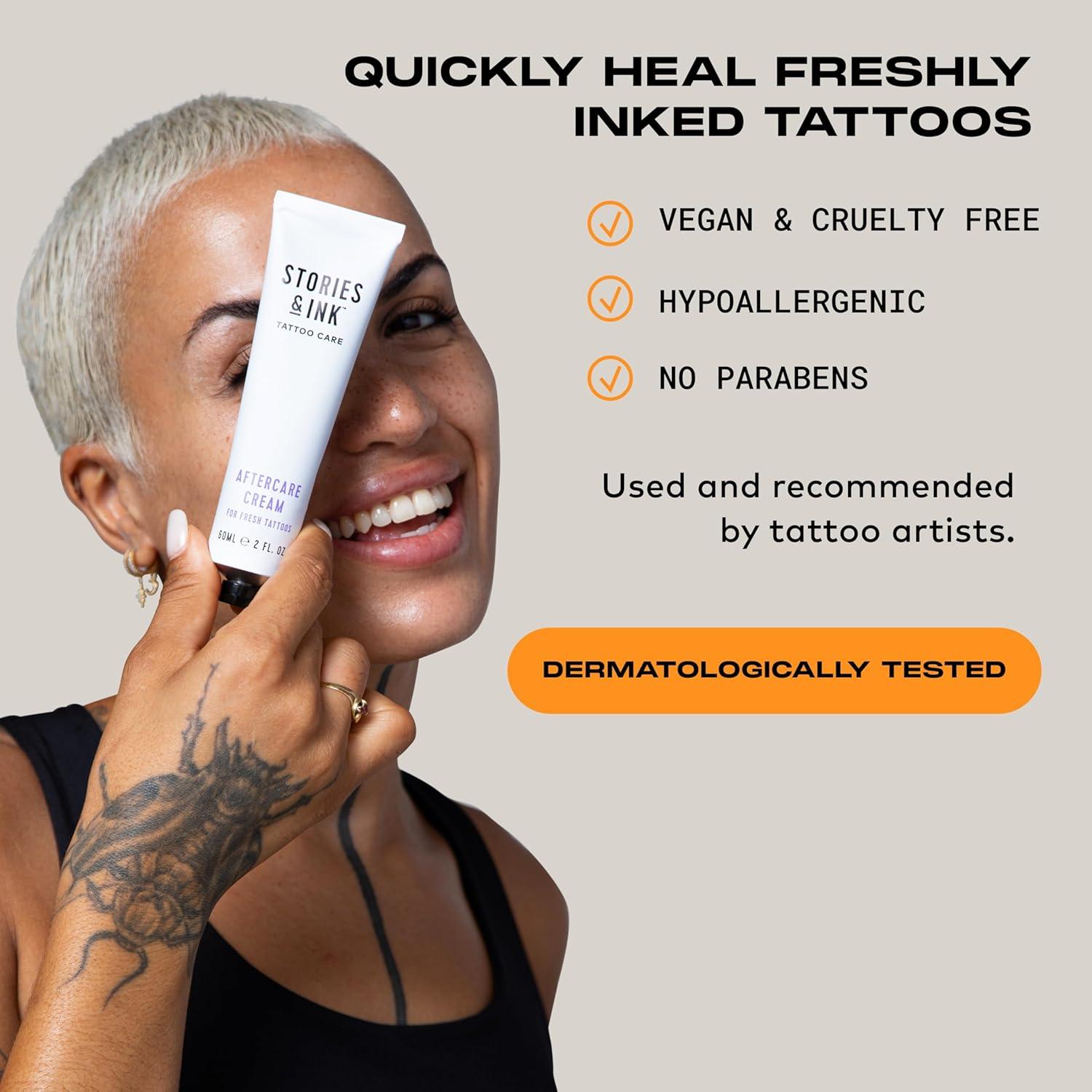 Crema de Cuidado Posterior para Tatuajes Stories & Ink 60 mL