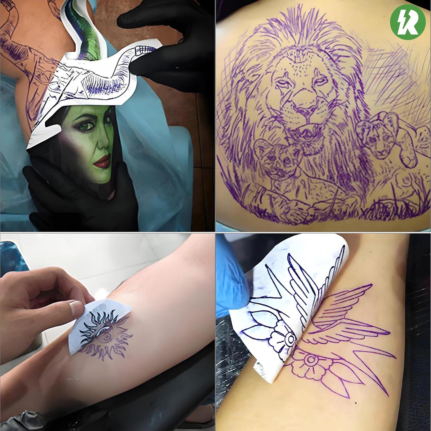 Papel de Transferencia de Tatuaje Rayyl - 50 Hojas A4 4-Capas