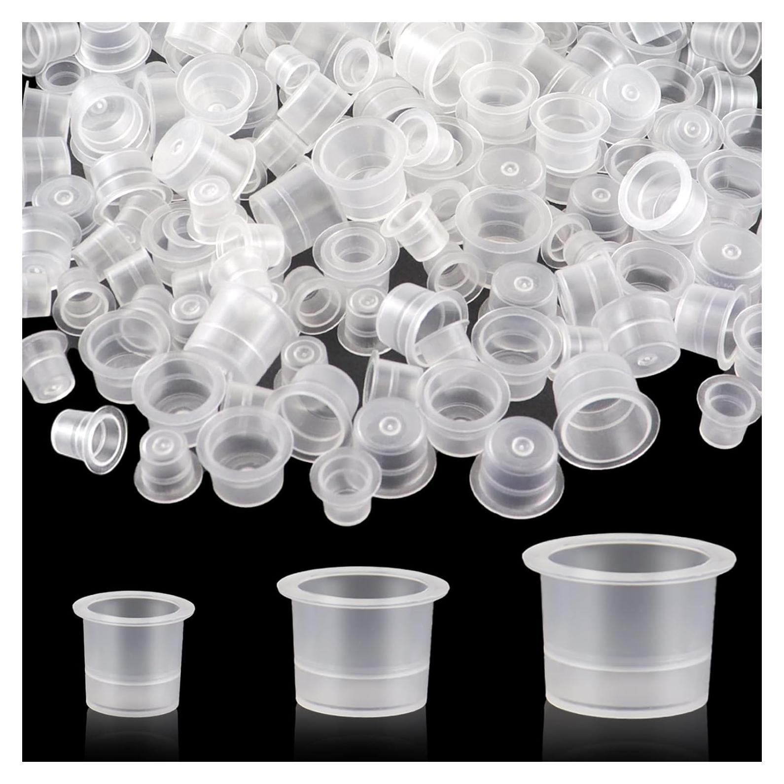 300 Tapas de Tinta para Tatuajes TKYZMS - 100 Grandes, 100 Medianas, 100 Pequeñas