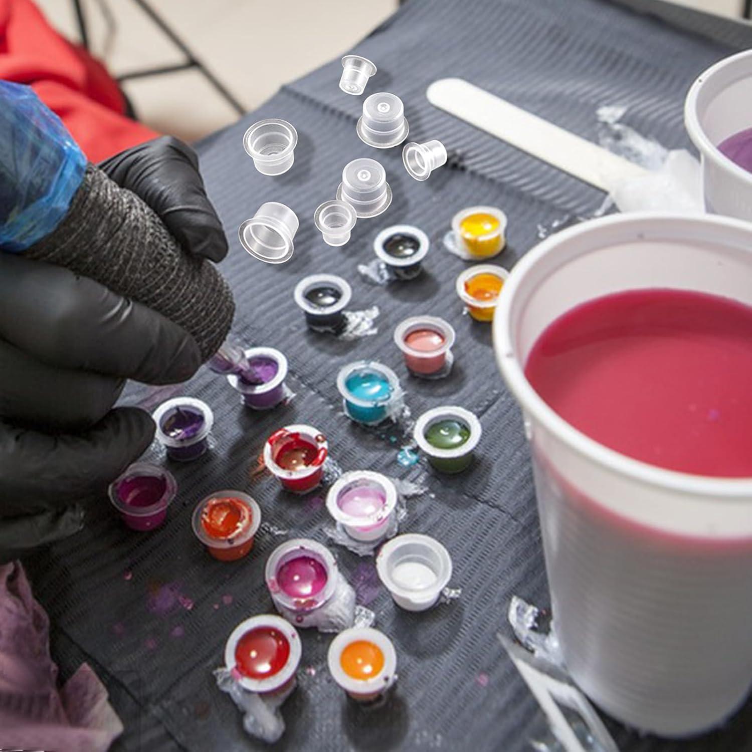 300 Tapas de Tinta para Tatuajes TKYZMS - 100 Grandes, 100 Medianas, 100 Pequeñas