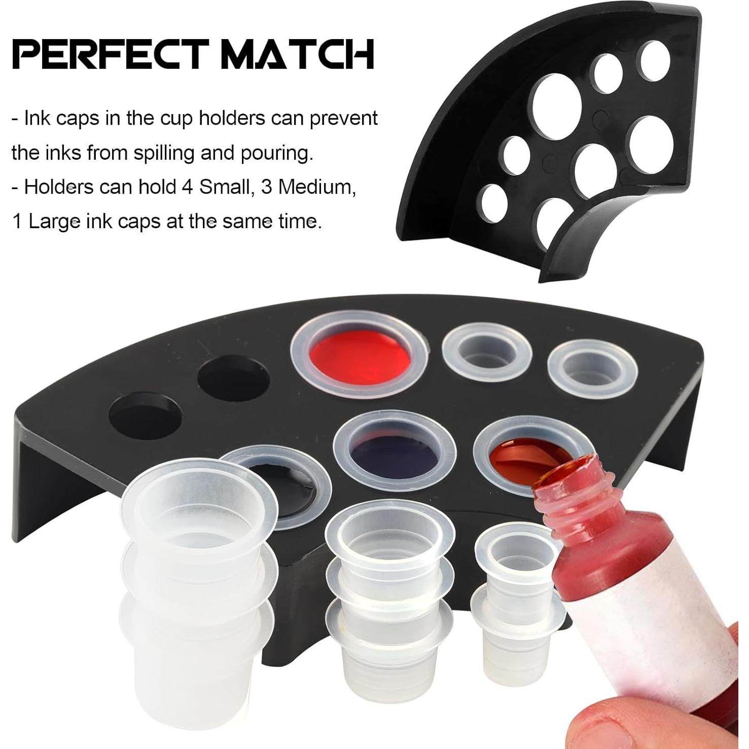 Tazas de Tinta para Tatuajes WZPB - 300 Piezas Mixtas