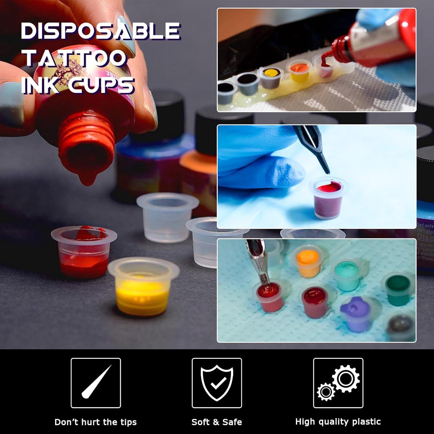 Tazas de Tinta para Tatuajes WZPB - 300 Piezas Mixtas