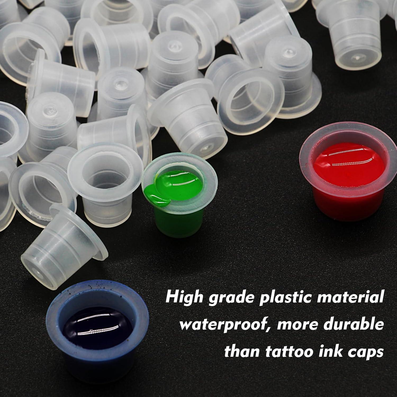 Kit de Tapas de Tinta para Tatuajes Rayyl 300 Piezas con Soportes