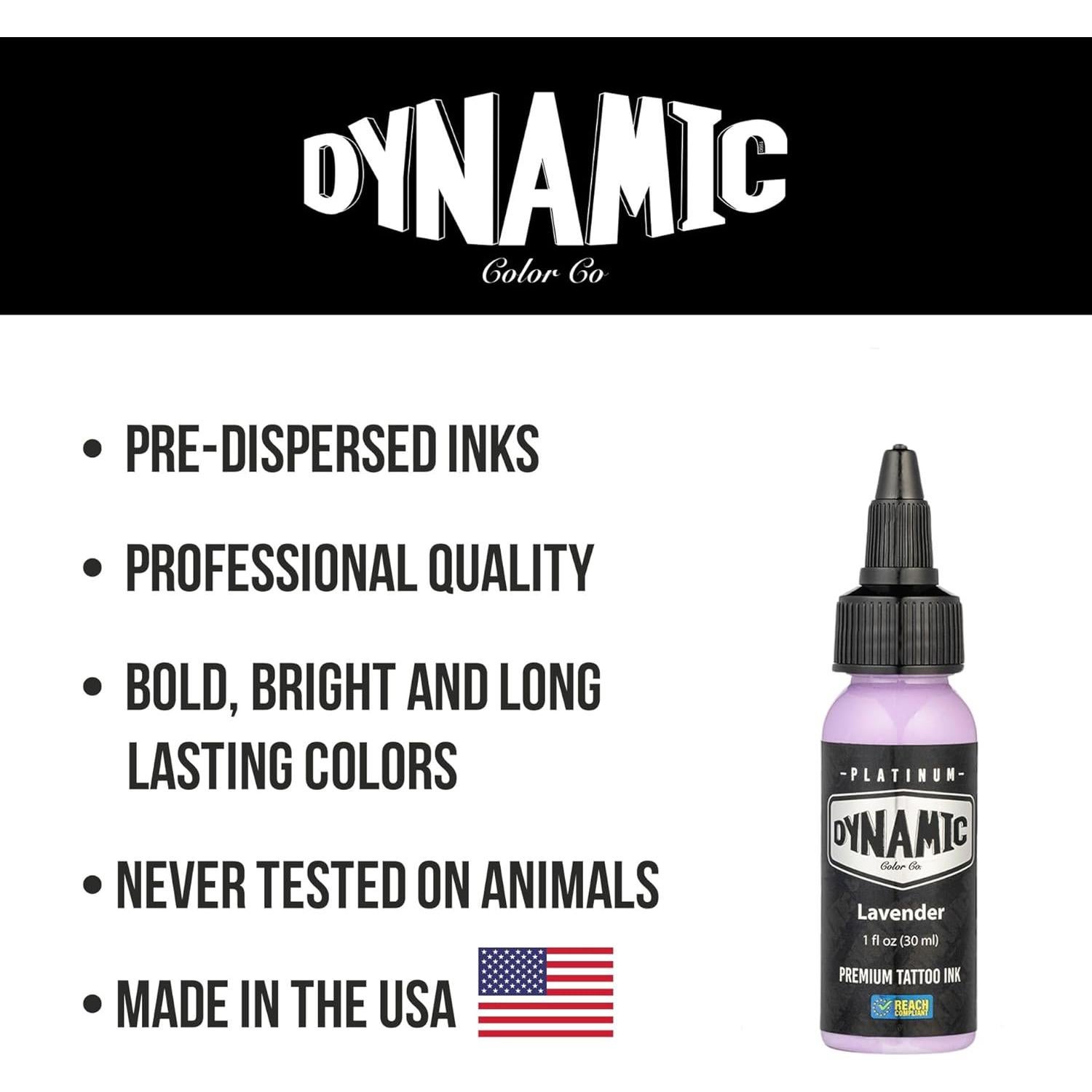 Tinta de Tatuaje Lavanda Dynamic Color Platinum 30 ml