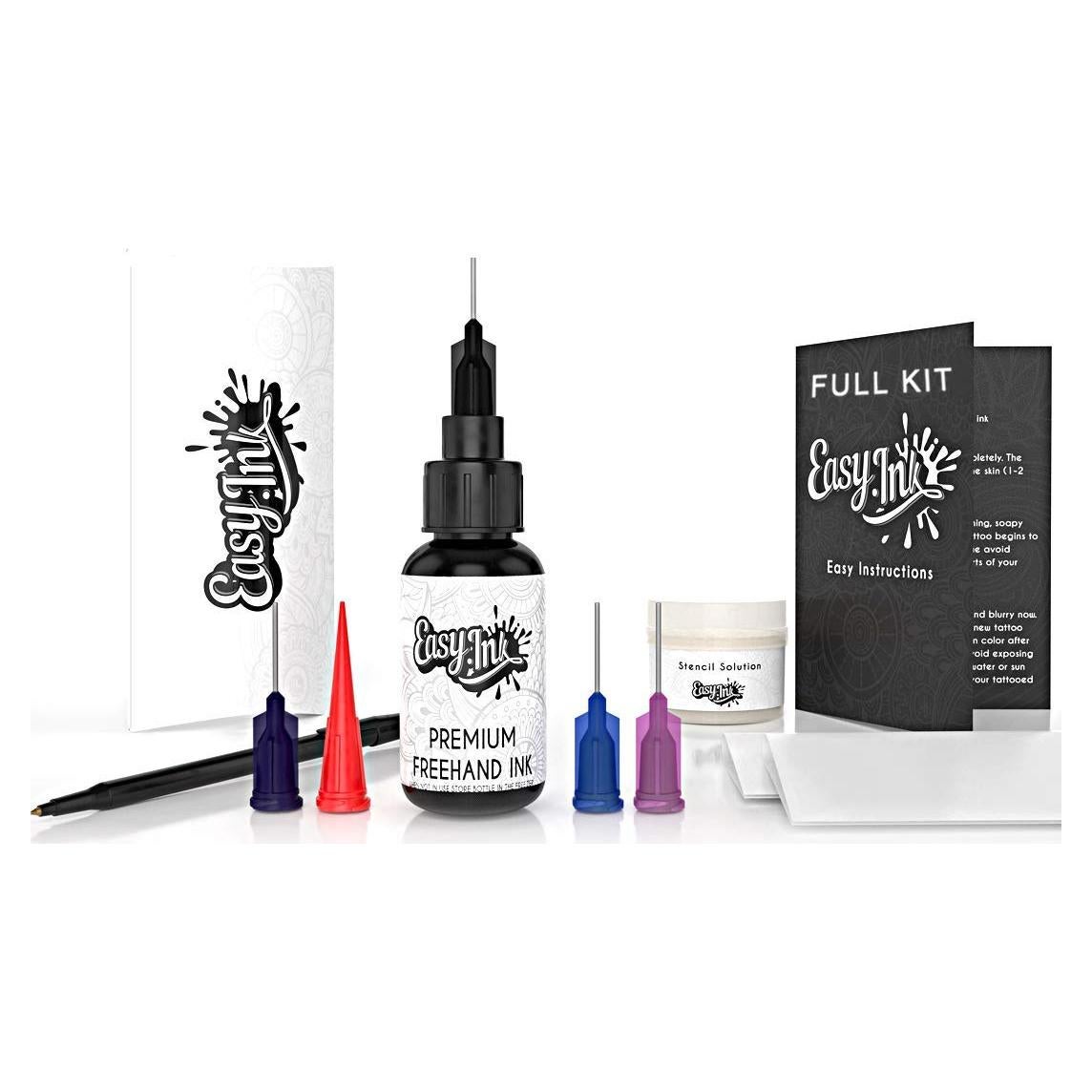 Kit Completo Tinta de Tatuaje Temporal Easy.ink 1oz Orgánica