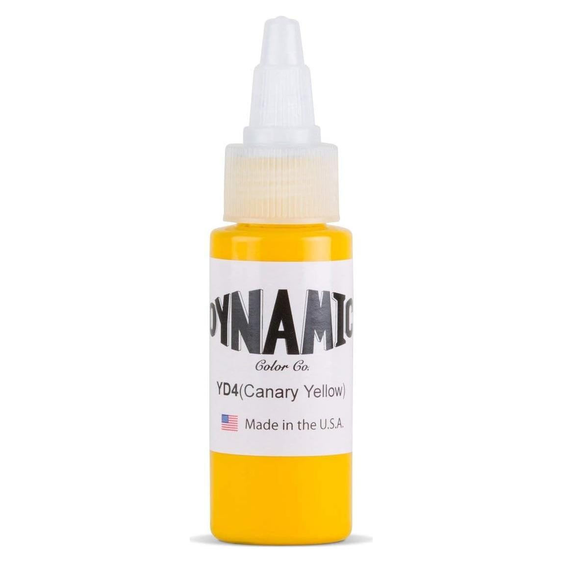 Tinta de Tatuaje Amarillo Canario Dinámico 29.57 ml Profesional