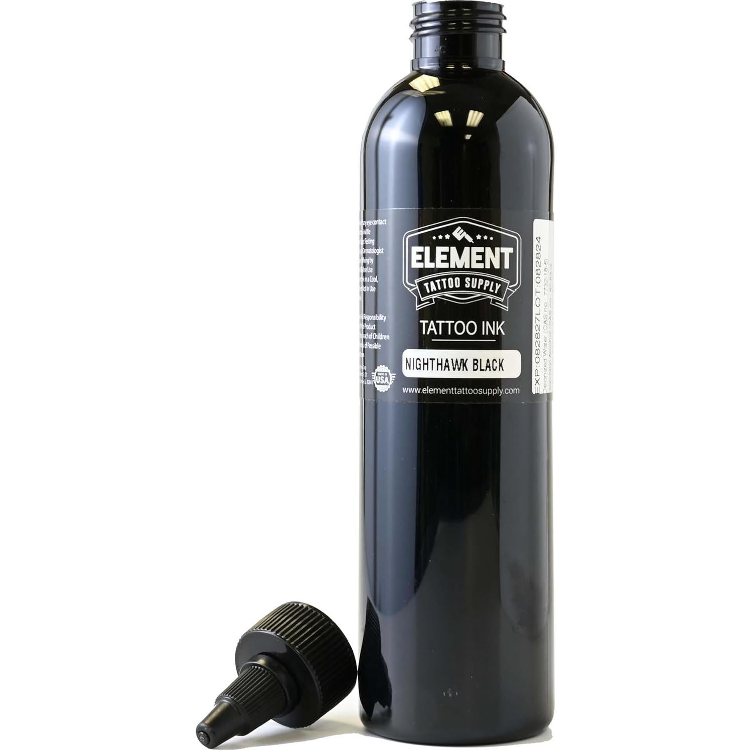 Tinta de Tatuaje Negra Element Tattoo Supply 236.6 ml