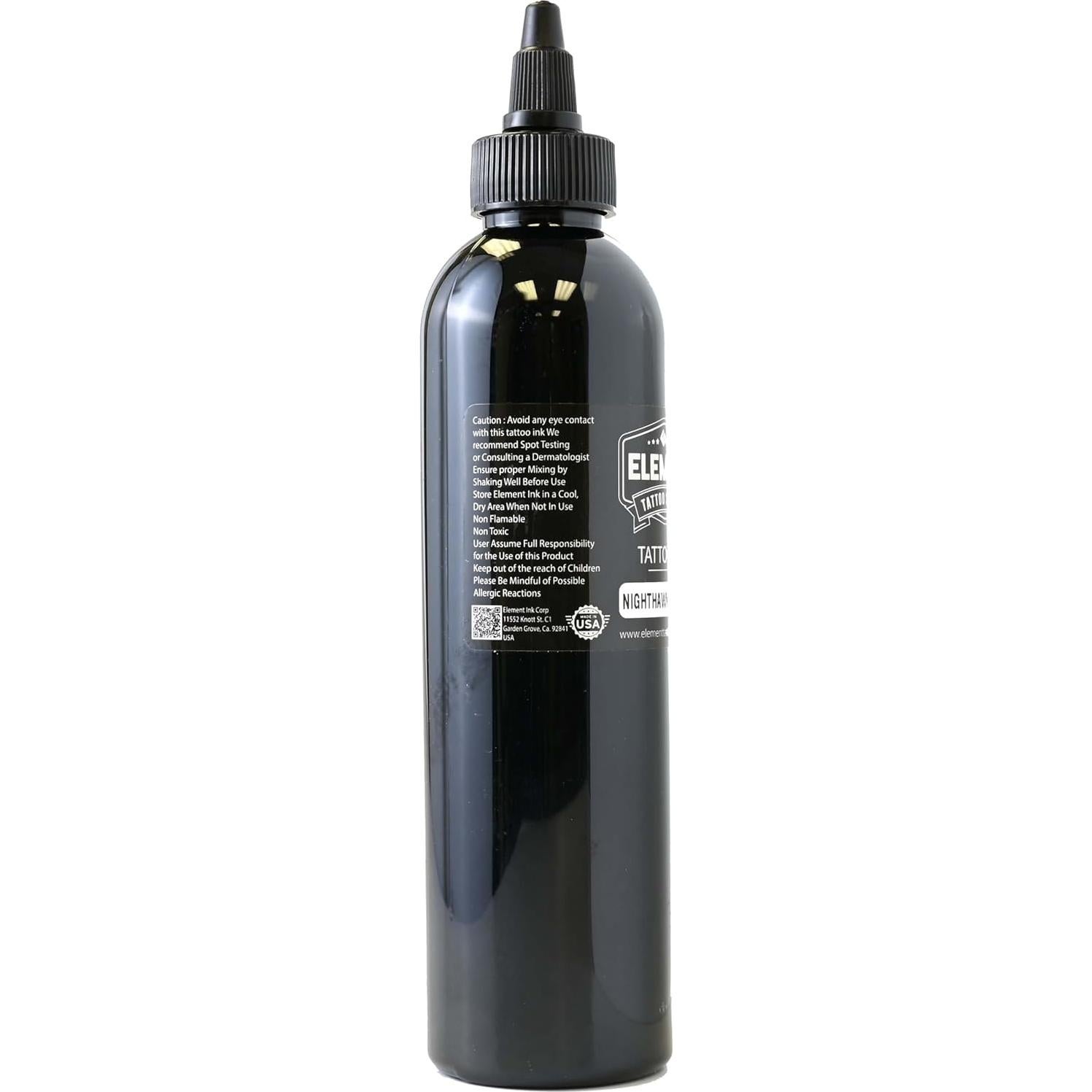 Tinta de Tatuaje Negra Element Tattoo Supply 236.6 ml