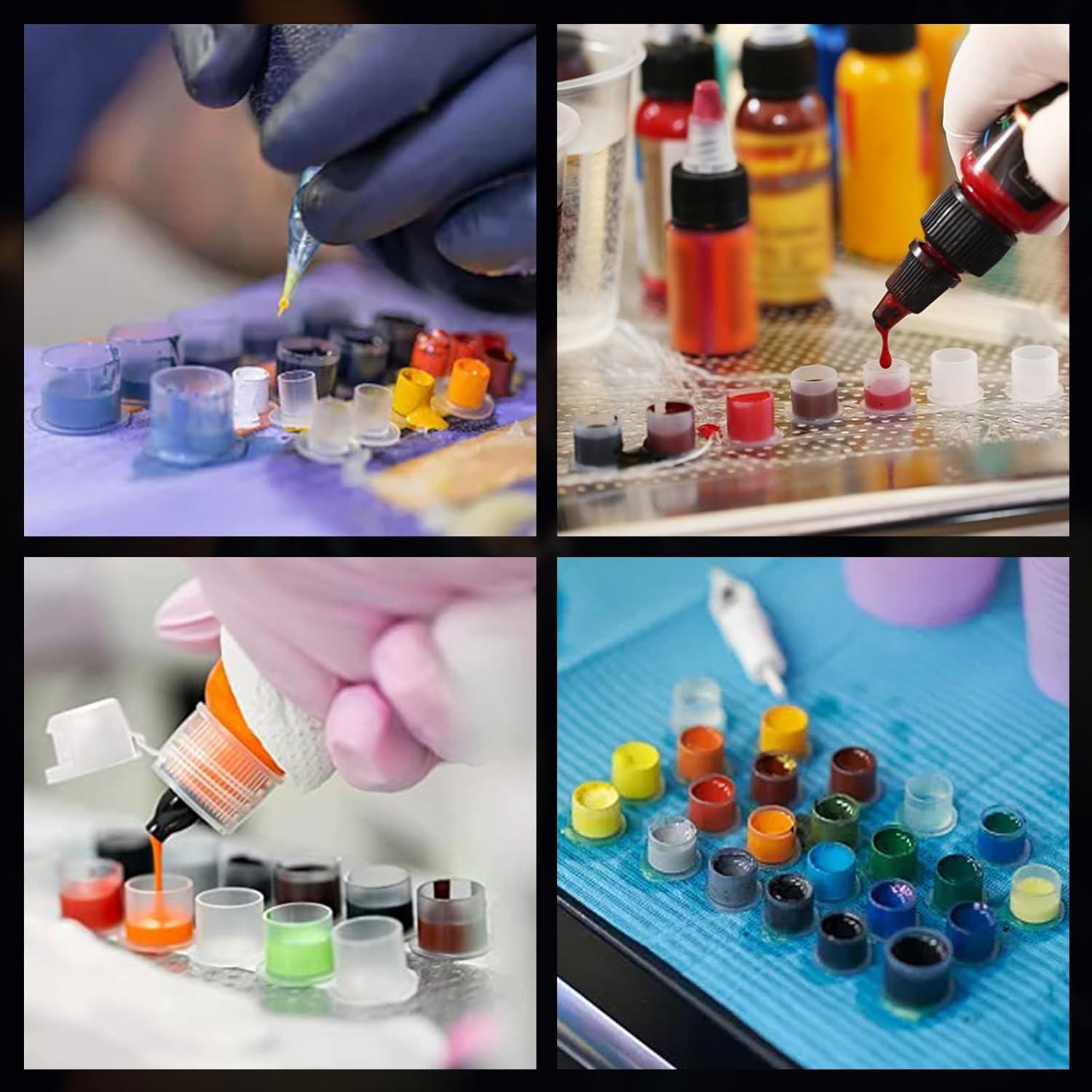 Tazas de Tinta para Tatuajes Autdor 300Pcs 11mm Desechables