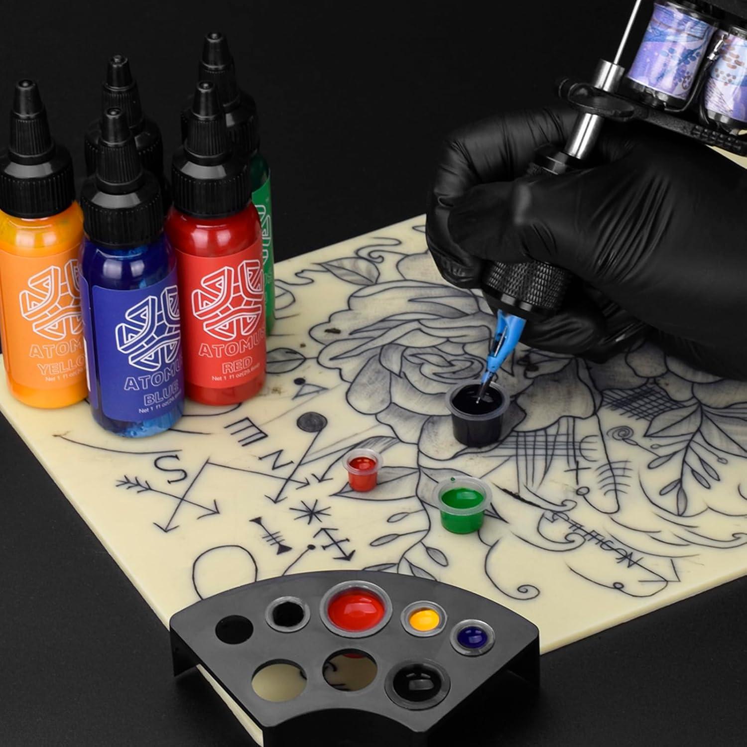 Tazas de Tinta para Tatuajes ATOMUS 300pcs Mezcladas 9-15mm