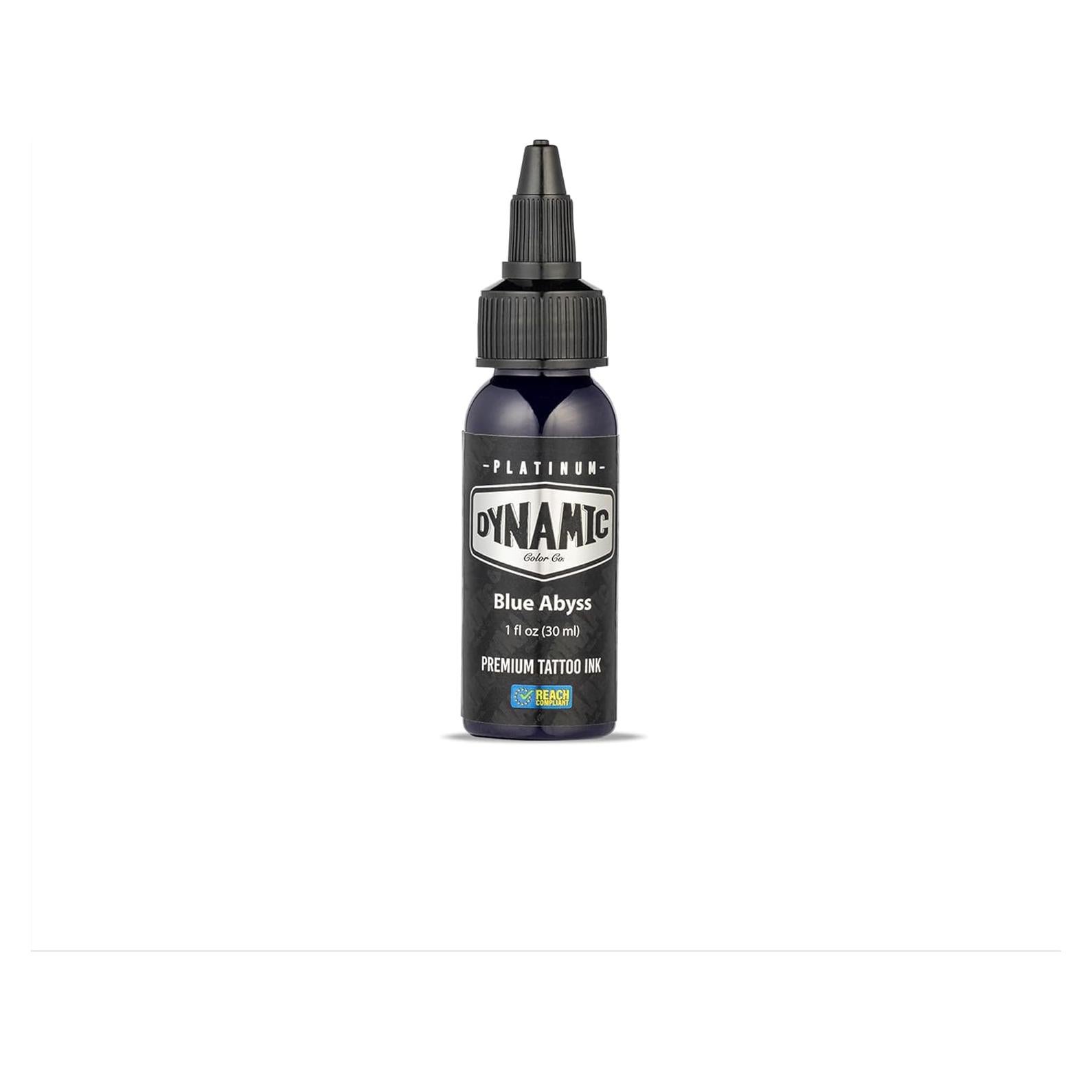 Tinta para Tatuajes Dynamic Color Platinum 29.57 ml Abyss Azul