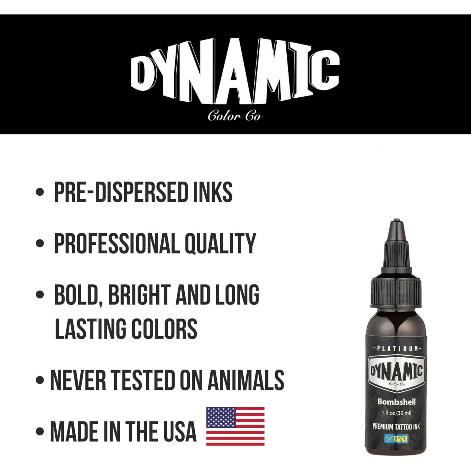 Tinta para Tatuajes Dynamic Color Platinum 29.57 ml Abyss Azul