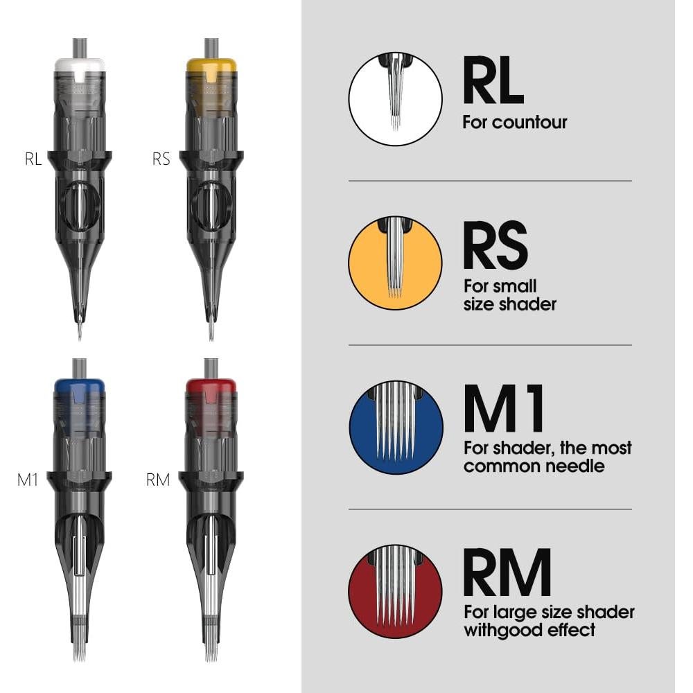 Agujas de Cartucho de Tatuaje Kiss of Dragon #12 0.35mm 20Pcs