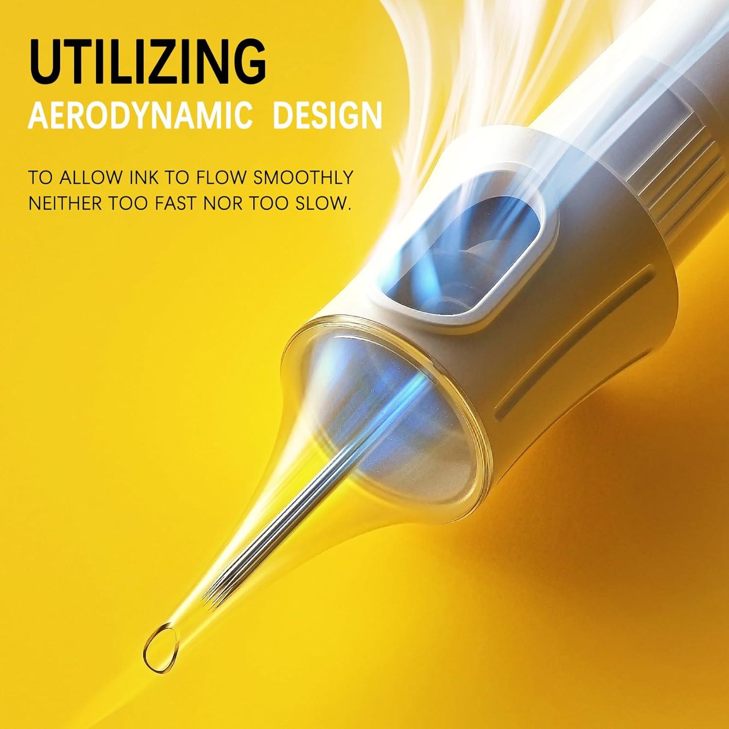 20 Agujas de Cartucho para Tatuaje Ackbun 1207RL Desechables