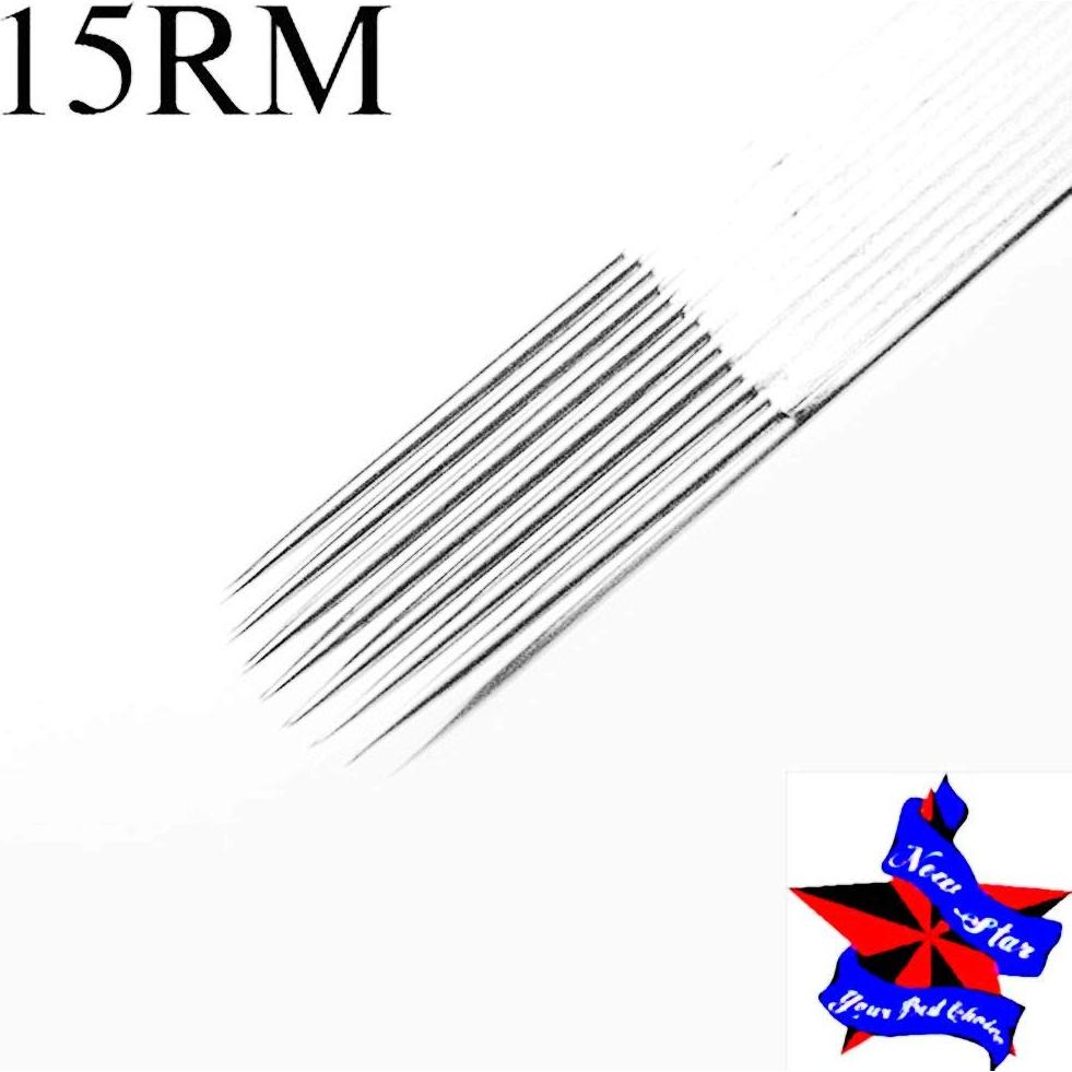 Agujas de Tatuaje Estériles 15RM Curvadas Redondas Magnum - 50PCS