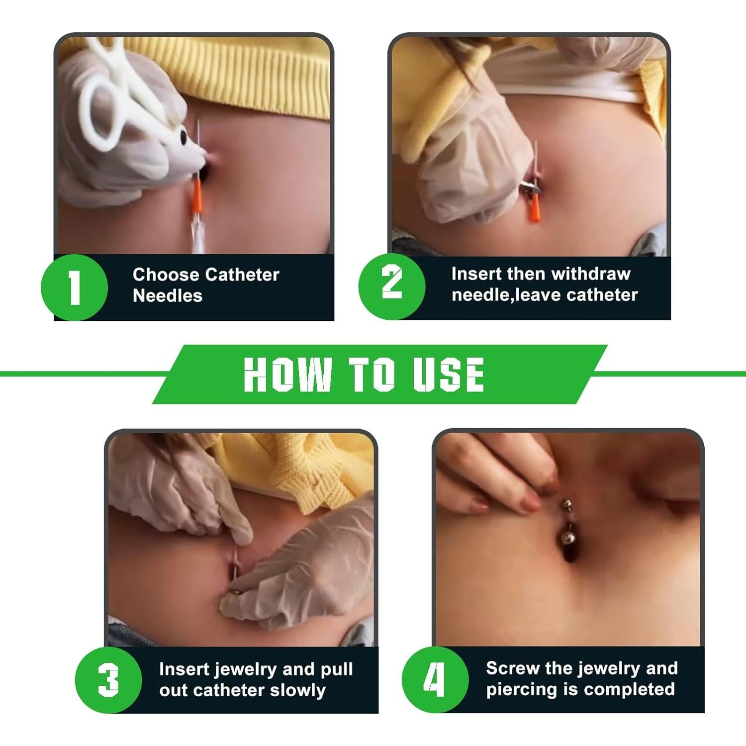 Kit de Agujas de Catéter Profesional 50PCS - 5 Tamaños 14G a 22G