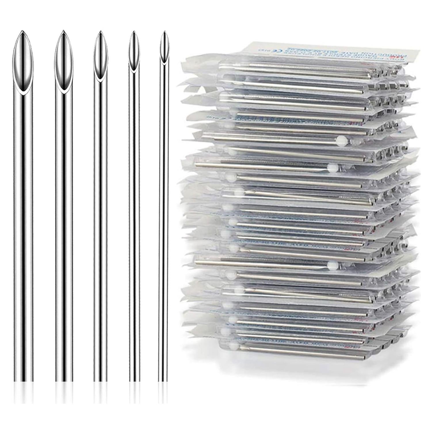 Kit de Agujas de Piercing YONGDA 50pcs 12G 14G 16G 18G 20G