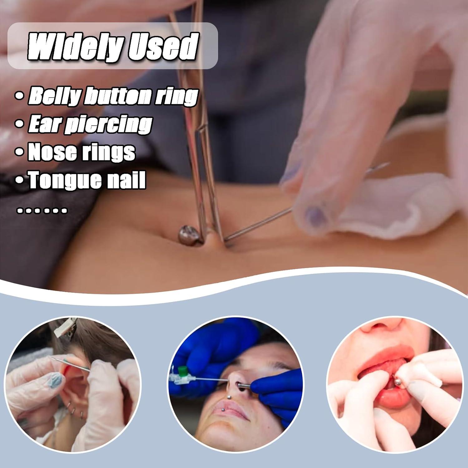 Kit de Agujas de Piercing YONGDA 50pcs 12G 14G 16G 18G 20G