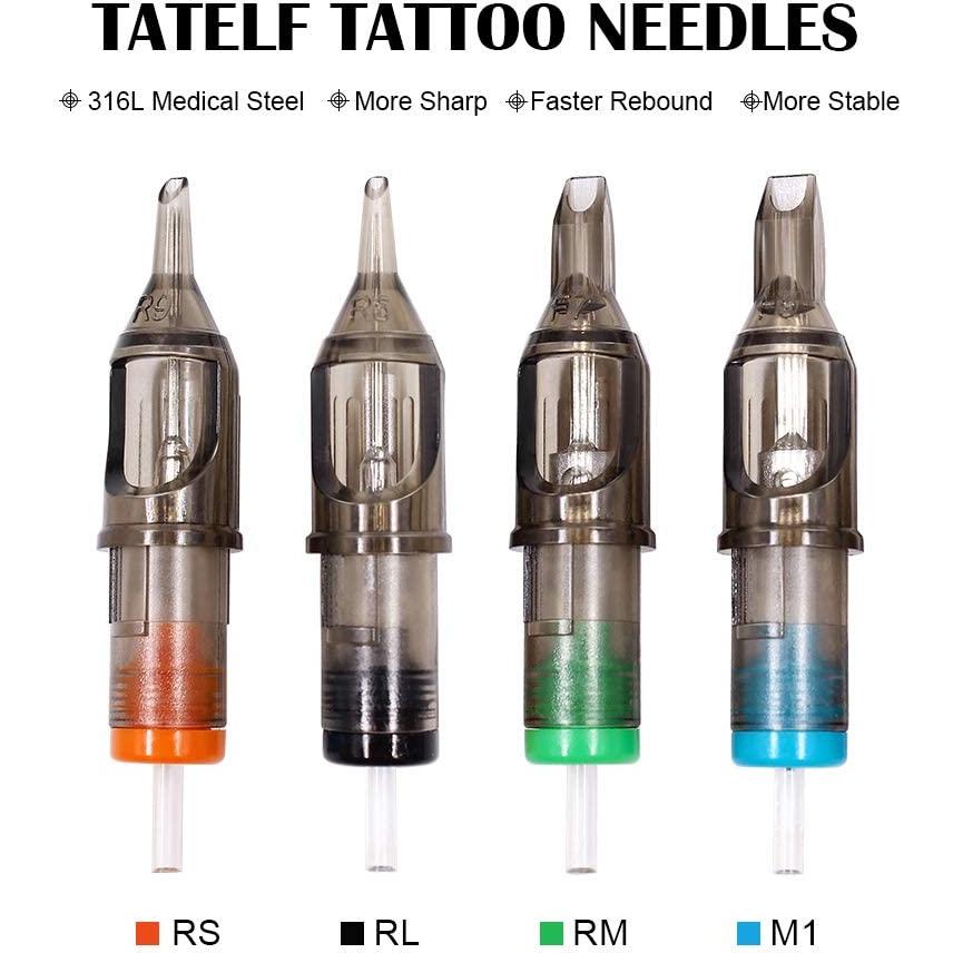 Agujas de Cartucho TATELF 50pcs Liner Redondo 3RL-11RL Estériles